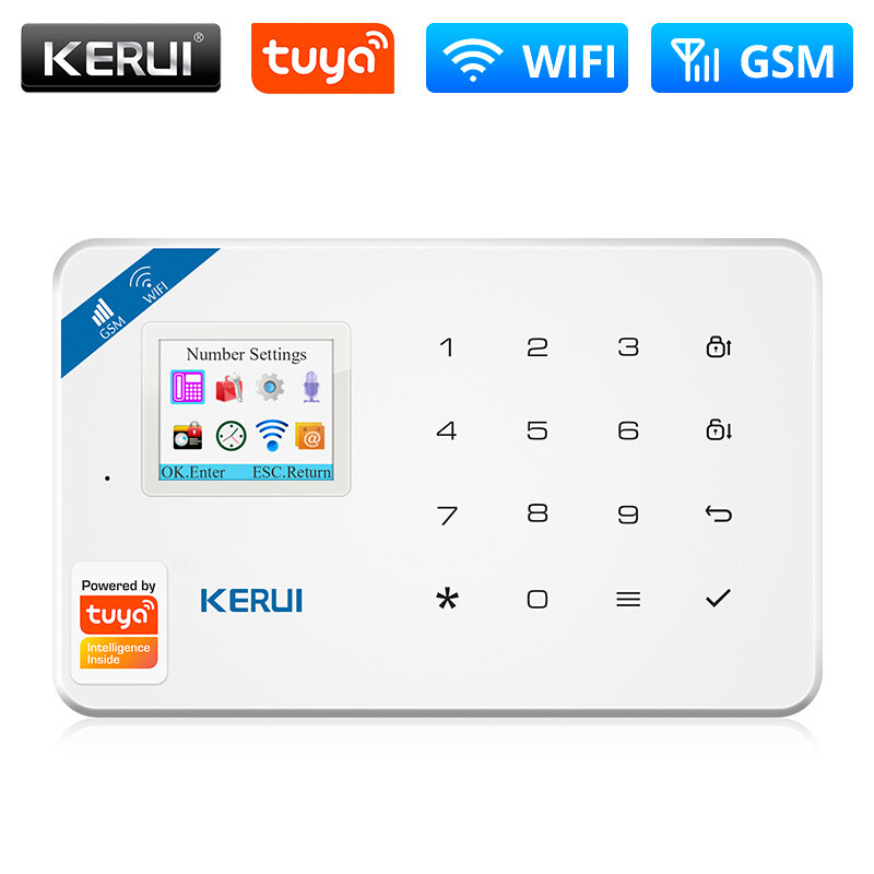 KERUI Wireless Wi-Fi Tuya GSM Smart Home Alarm System Security Motion Detector