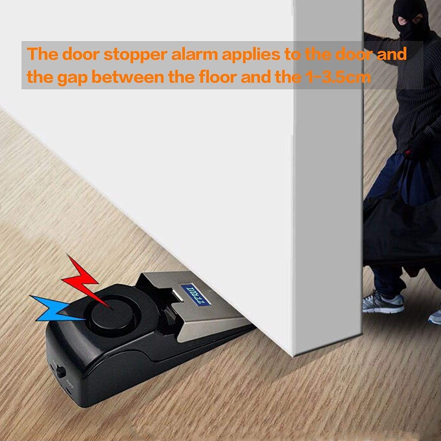 Door Stop Security Alarm Wedge Stopper 120dB