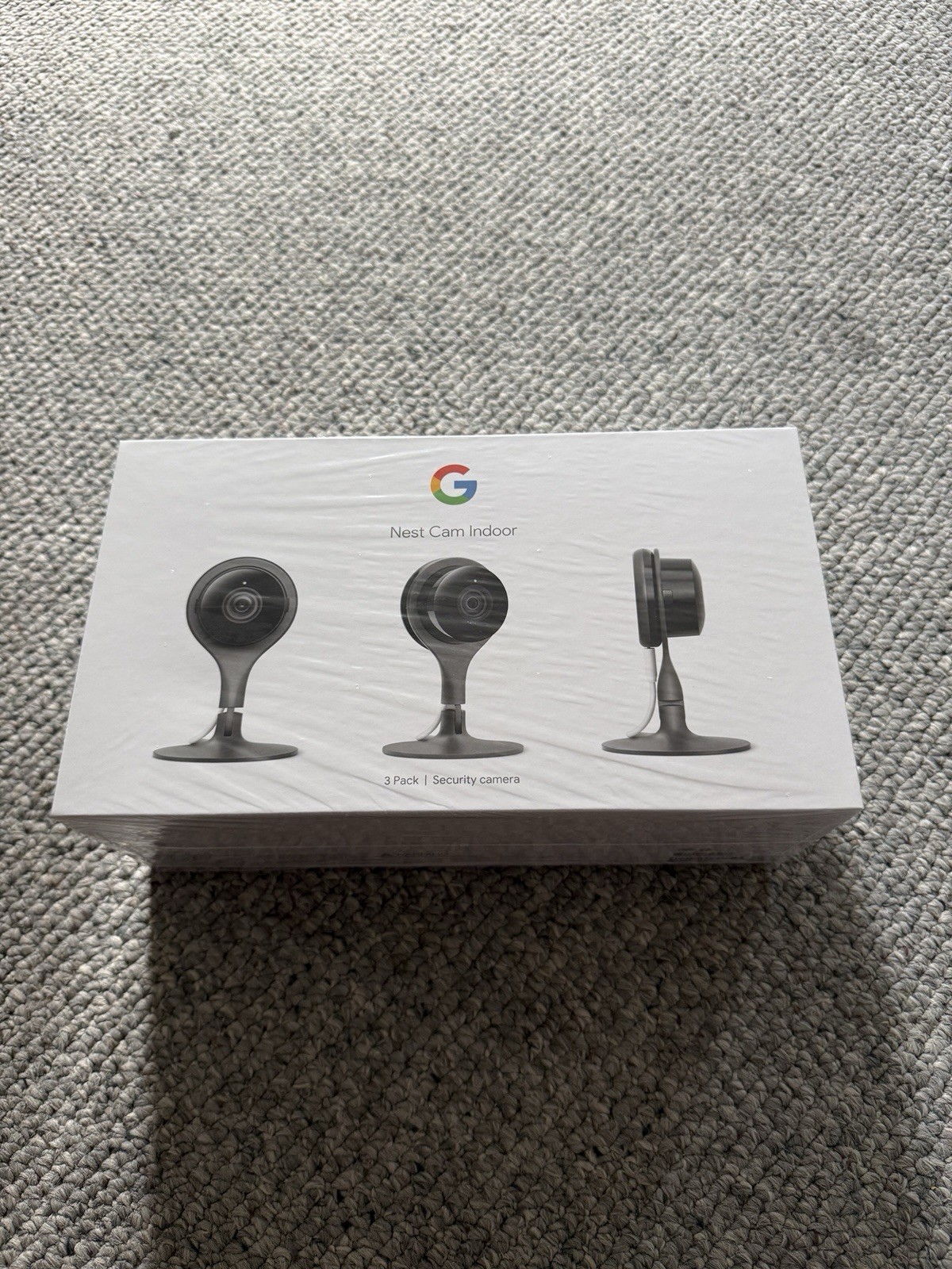 Google Nest Cam Indoor 1080p HD Wired Security Camera 3-Pack NC1104US