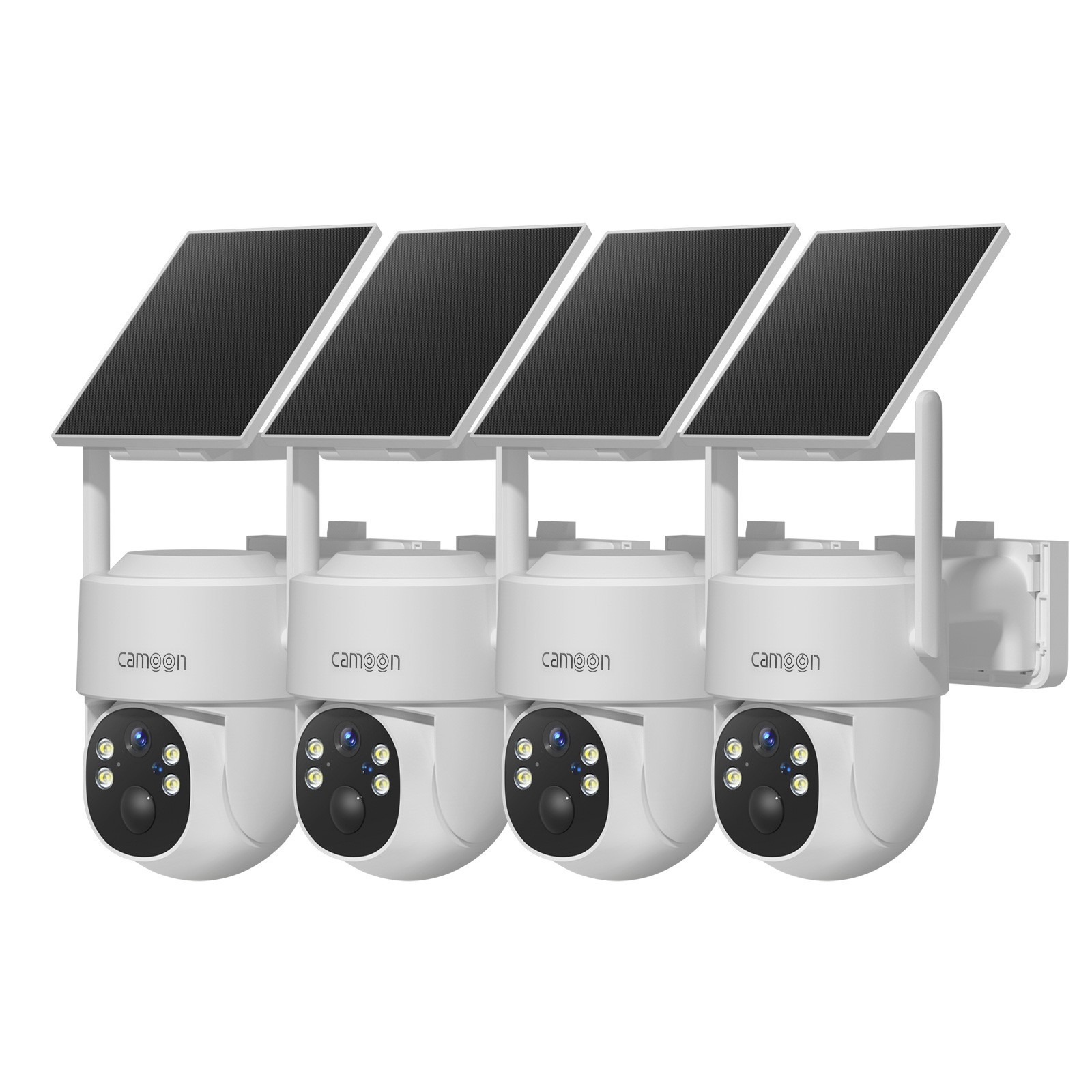 4MP Security Solar Camera Audio System 4-Cam Kit WiFiIP Outdoor Home Battery