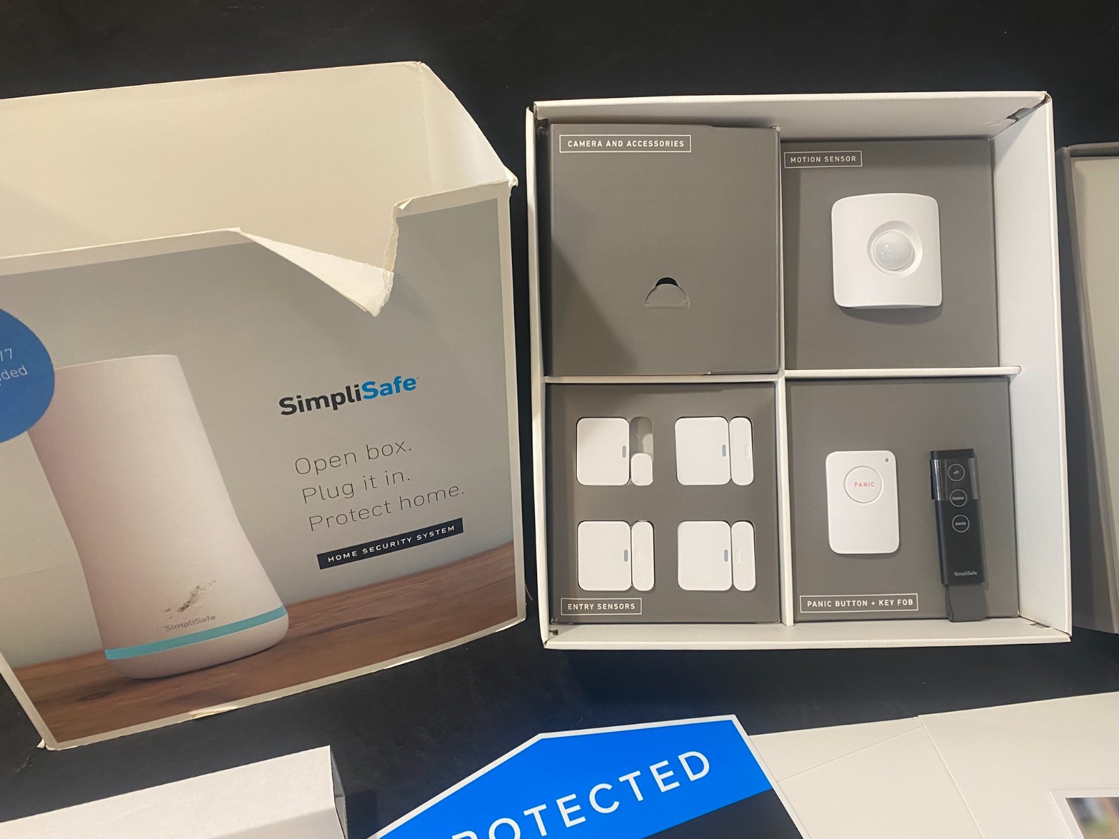 Simplisafe Home Security System white camera sensor keypad receiver etc