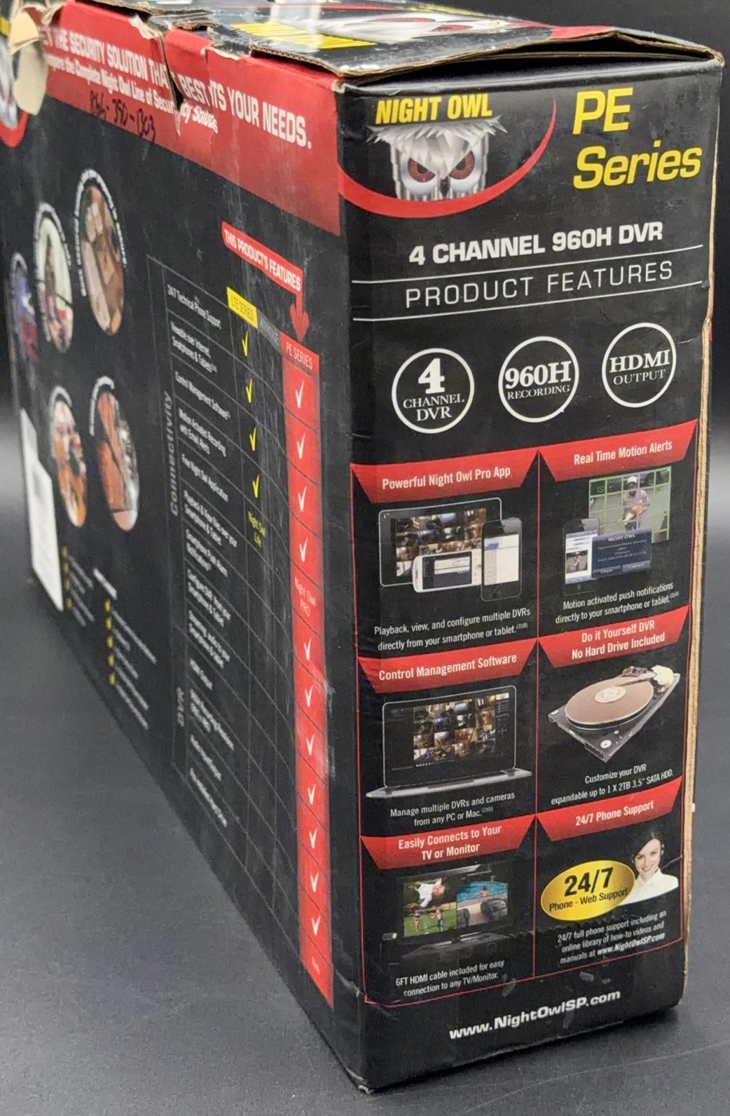 NEW Night Owl 4 Channel DVR Model: PE-DVR4 960H – No Hard drive, Fits Up To 2TB