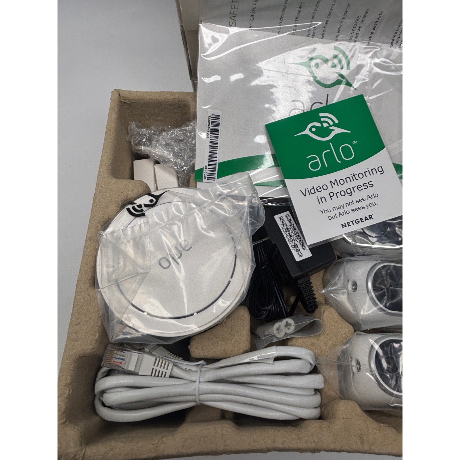Netgear Arlo 3 Wire-Free HD Security Camera System VMS3330 Night Vision White
