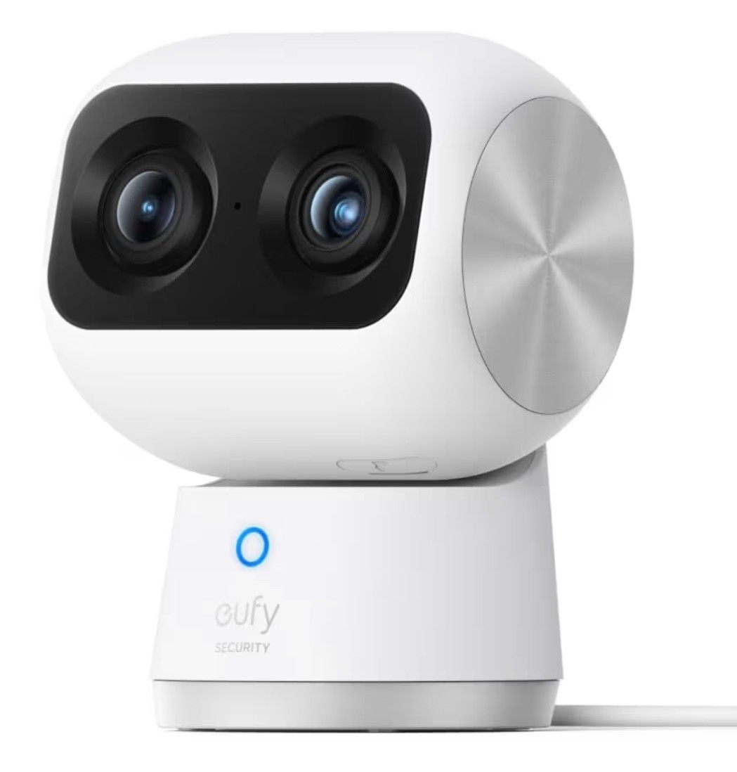 Security 4K Indoor Cam S350, No Subscription, Dual Cameras, 8× Zoom, 360° Covera