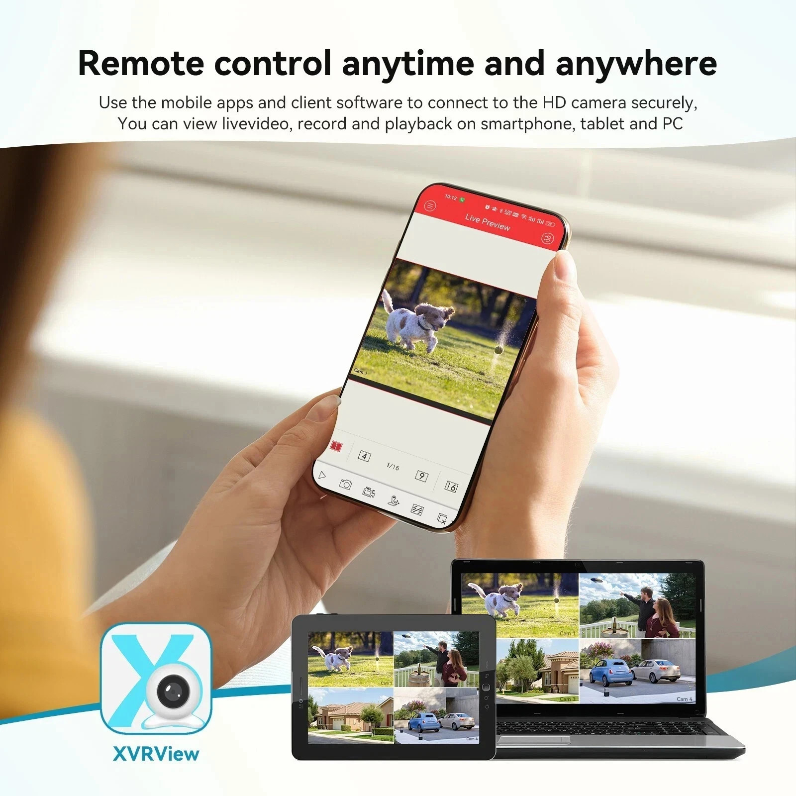 Wireless Security Camera System Outdoor 3MP NVR 2-Way Audio Home with 2TB HDD