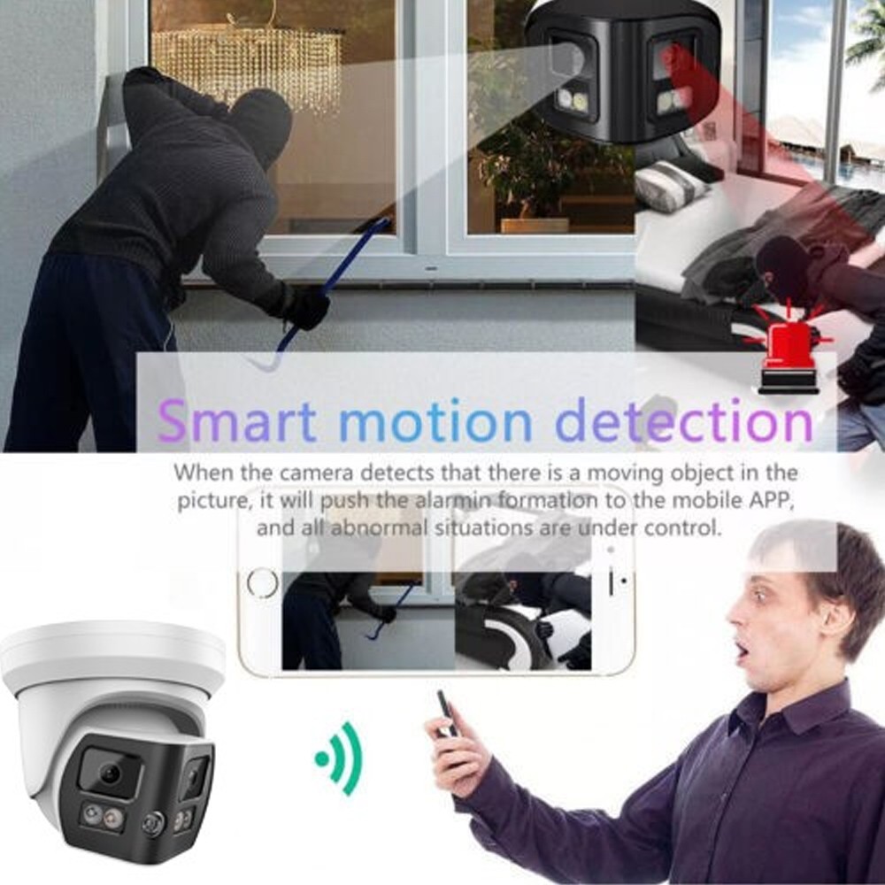 Vikylin 16CH 16POE NVR+ 8MP POE IP Camera Dual Lens 180° View Full Color+IR Lot