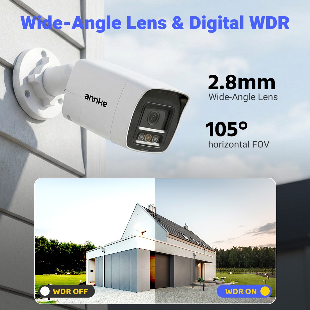 ANNKE 16CH 4K DVR 5MP Color Night Security Camera System Two Way Audio Outdoor