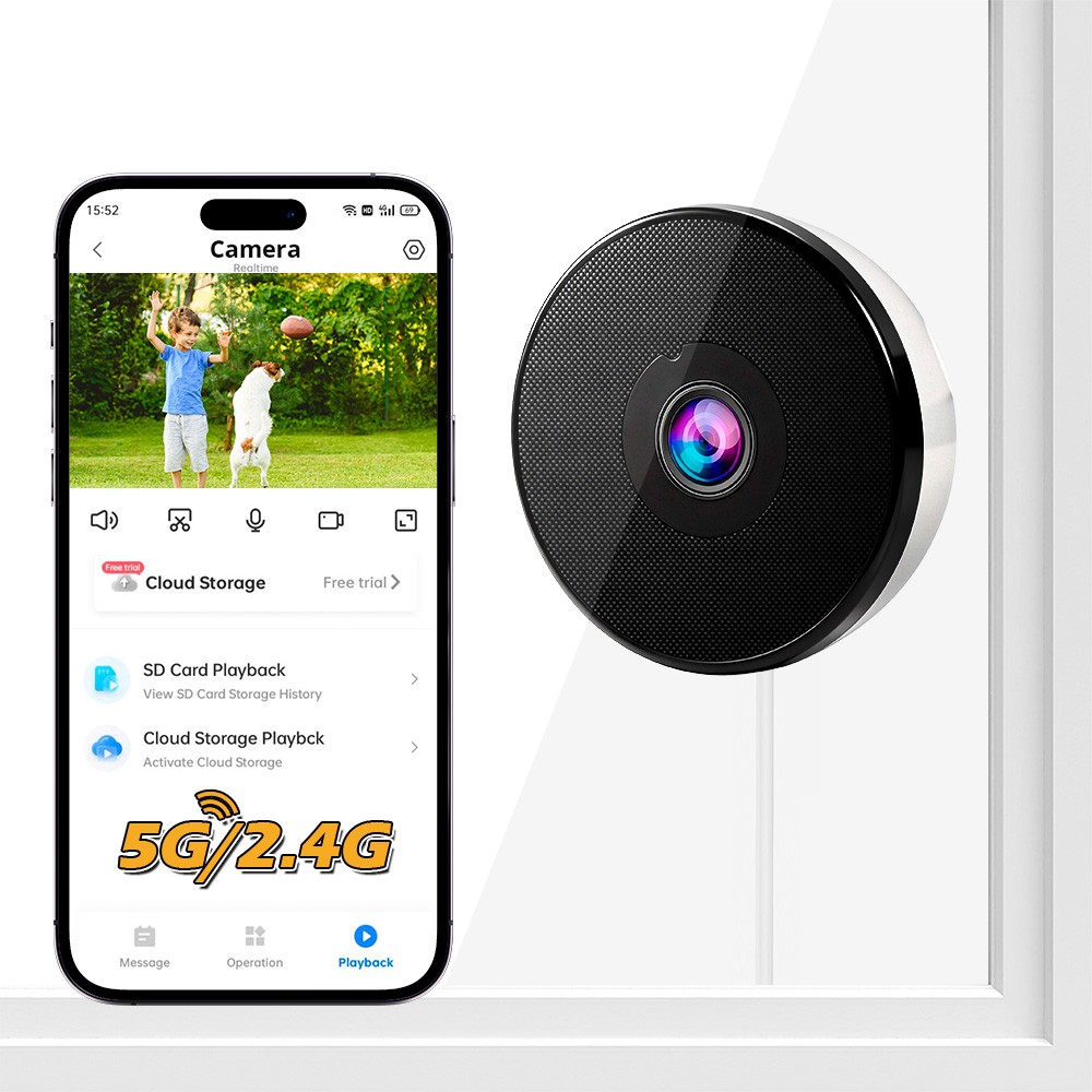 4MP WiFi Window Camera Infrared Night Vision Real Time Home Security Monitoring