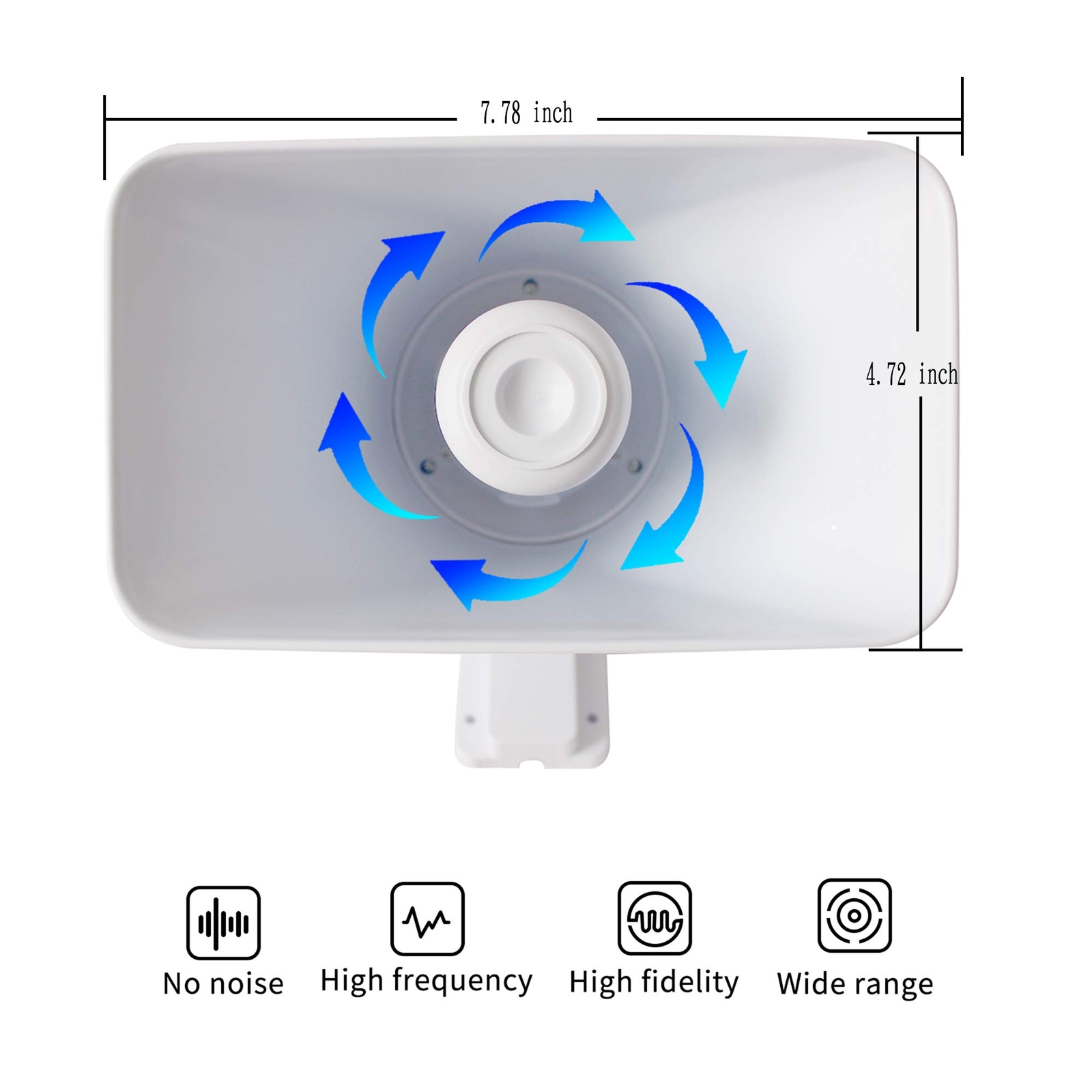 KLLsmDesign 30W Alarm Siren ,Dual Tone Outdoor Self Contained Electric Securi…