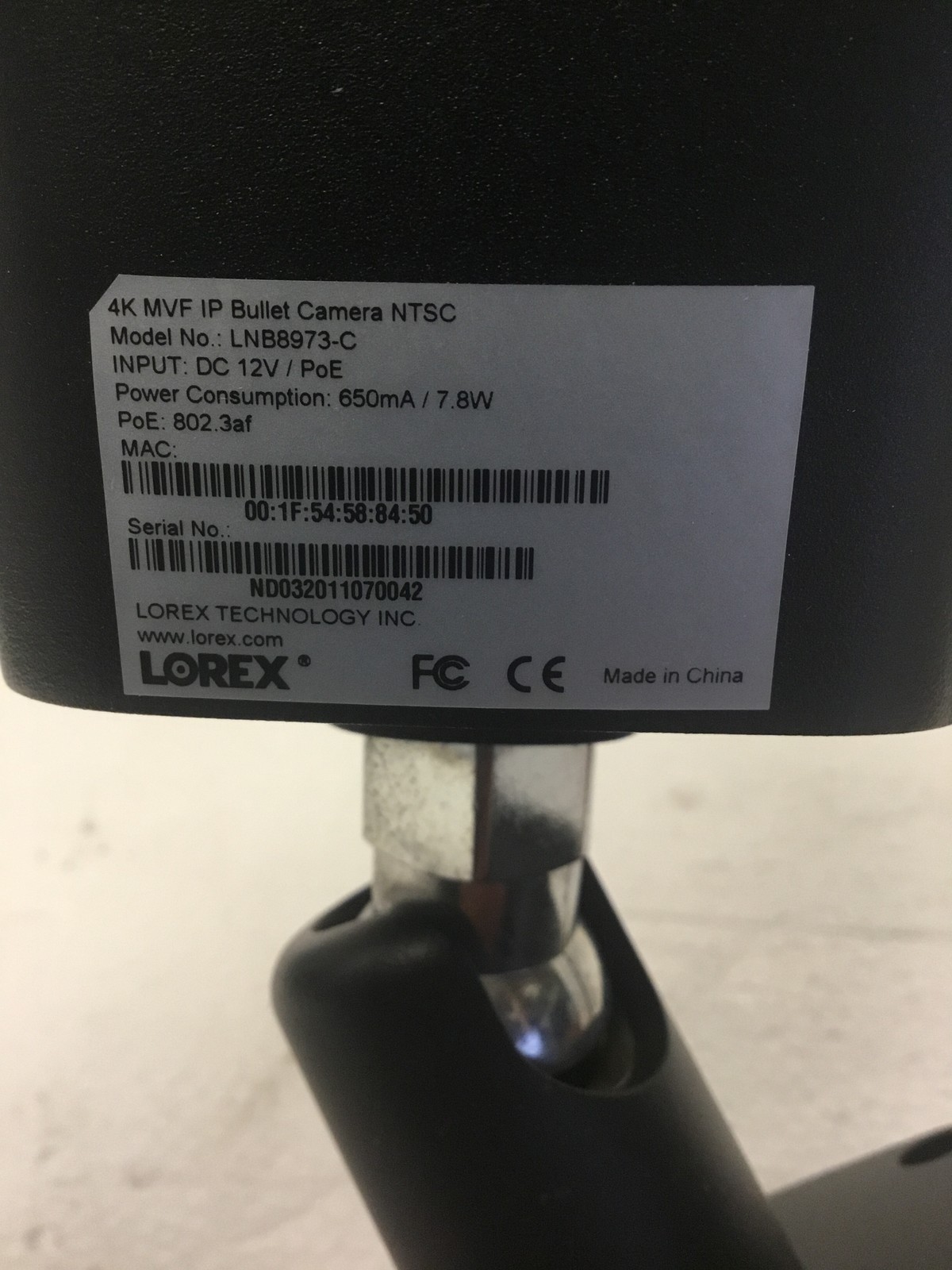 Lot 2 Lorex LNB8973-C 4K MVF IP Bullet PoE Cameras NTSC AS-IS Parts Repair