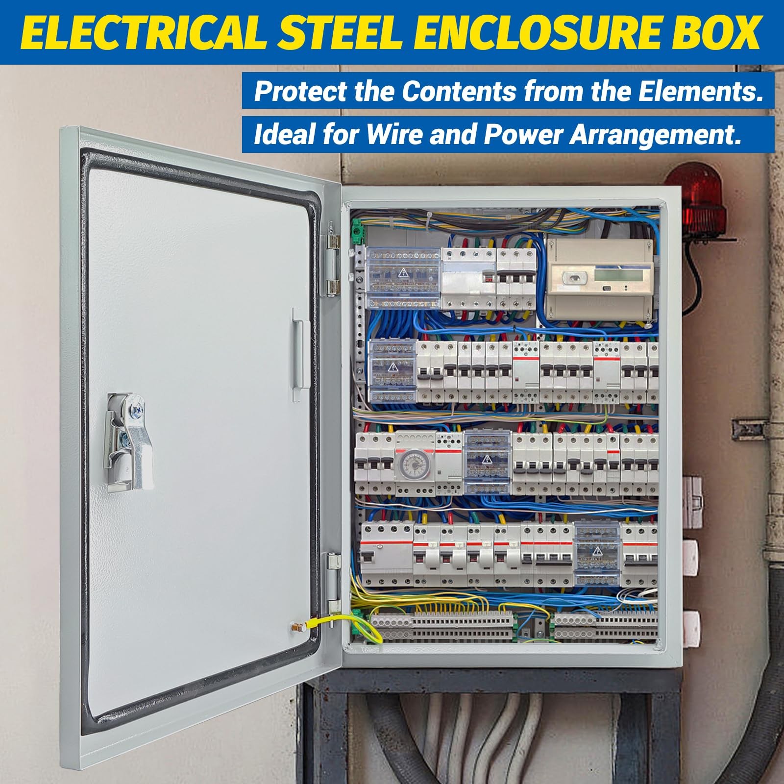 Electrical Box 12 x 10 x 6” Steel Junction 12x10x6in, silver
