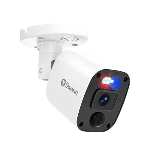 Add-On DVR Flashing Light Bullet Camera with Sensor Spotlight, 4K UHD Video,
