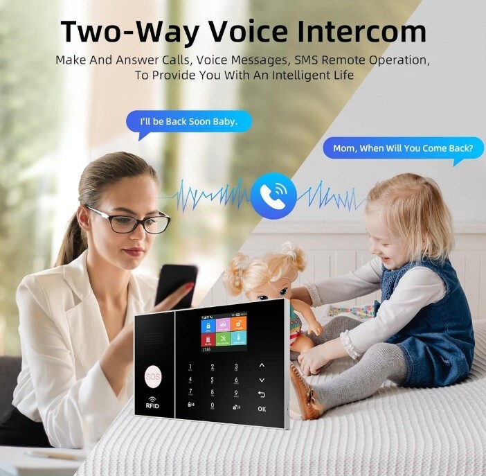 Tuya Wireless Smart Home Security Alarm System WiFi/4G/3G/GSM Alarm Kit W/ Siren
