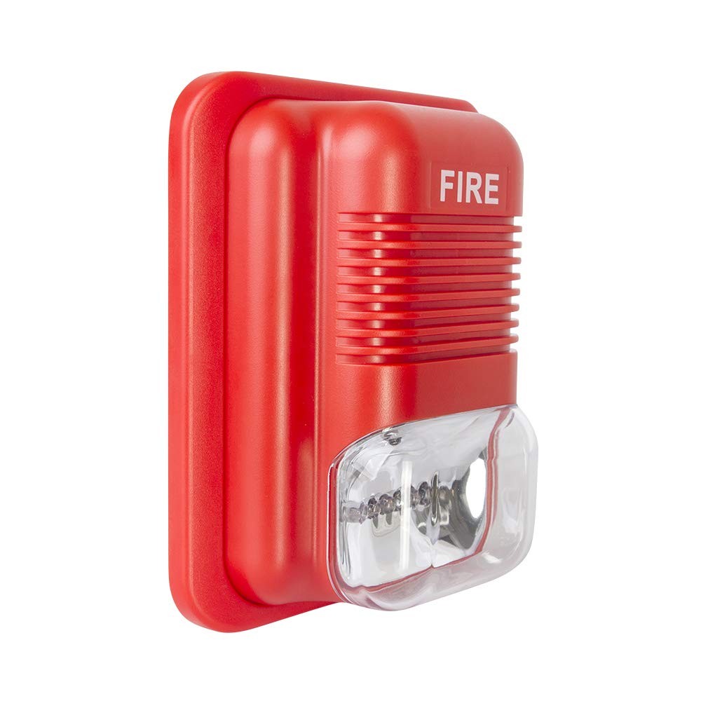 Fire Alarm Siren Security Horn Buzzer DC12V-24V Sound and Light Fire Warning …