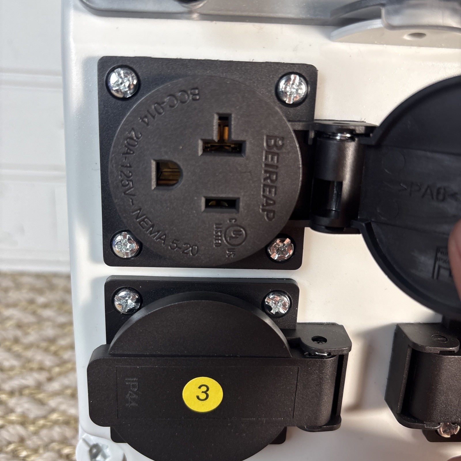 Power Distribution Box, 110V Electricity Meter 1*80A 4*20A FL+LS+METER
