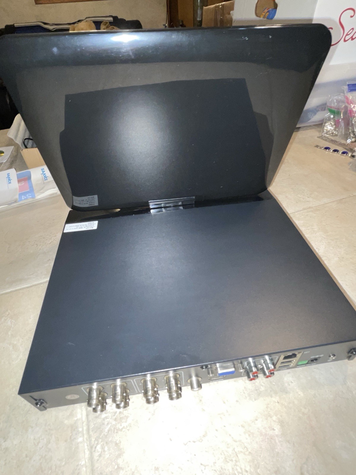 SANNCE Security 8CH DVR 1080p LCD 10.1” Monitor + 4 Cameras Wired Black #DG81BE