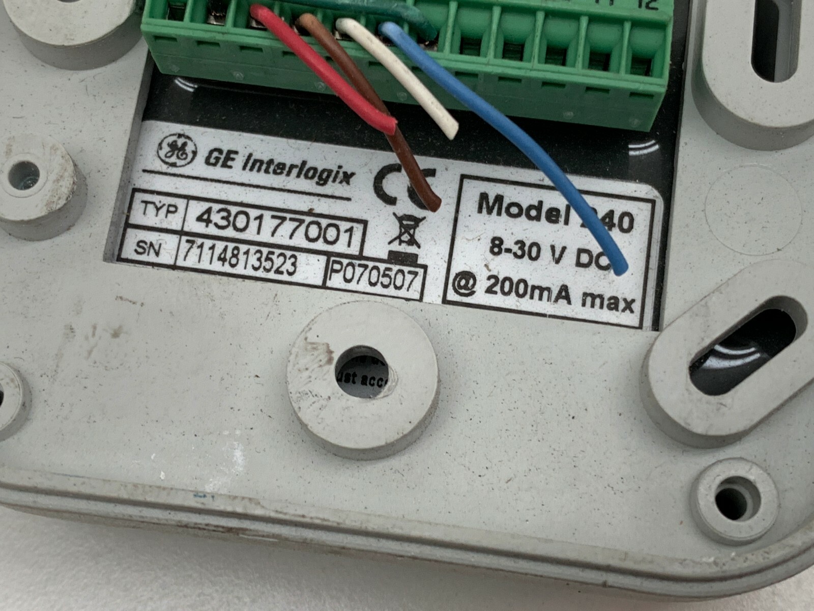 GE Interlogix 430177001 Model 240 Standard Contactless Smart Card Reader 8-30VDC