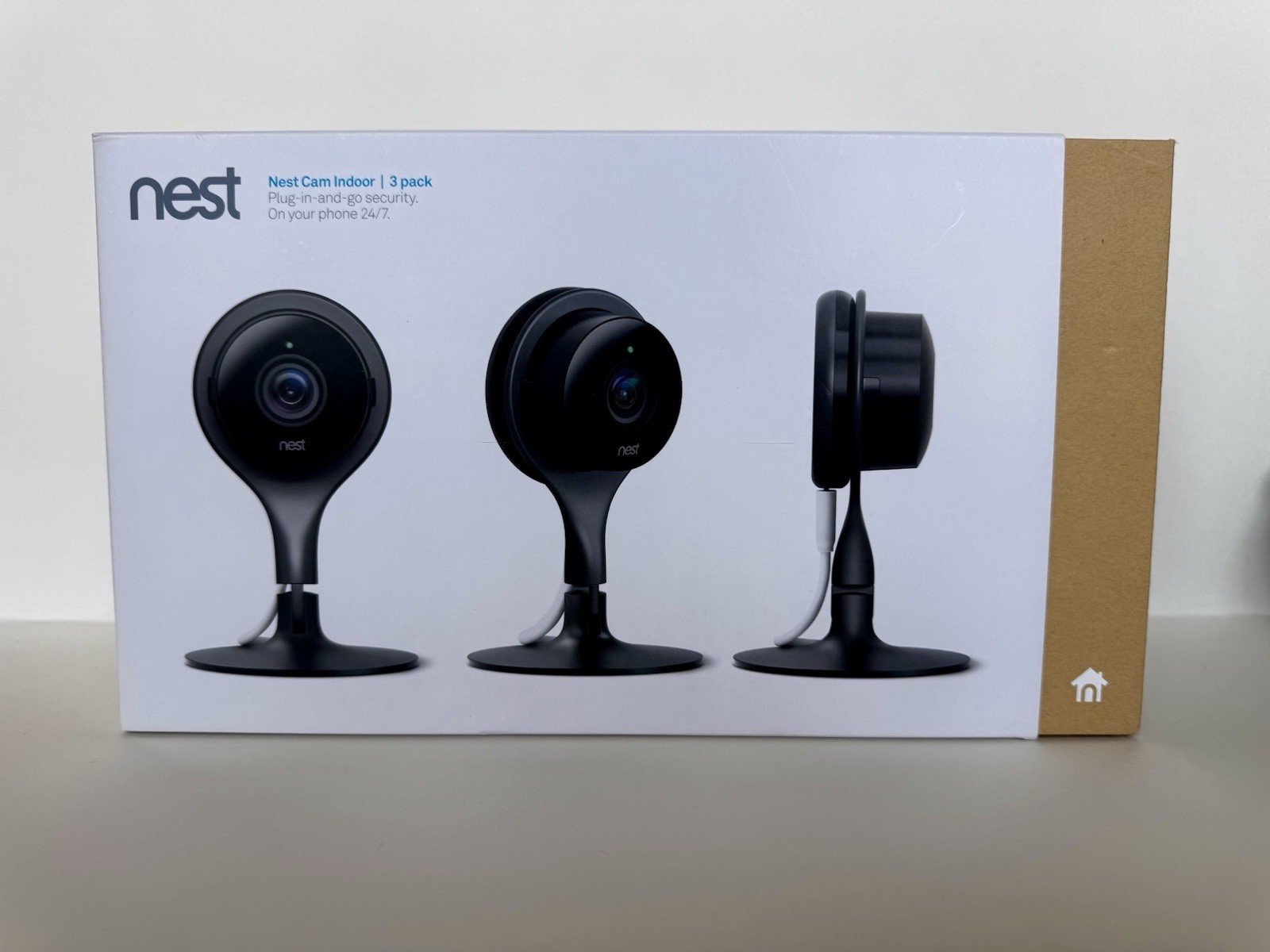 Google Nest Cam Indoor Smart Security Camera, 3 Pack, Model NC1104US