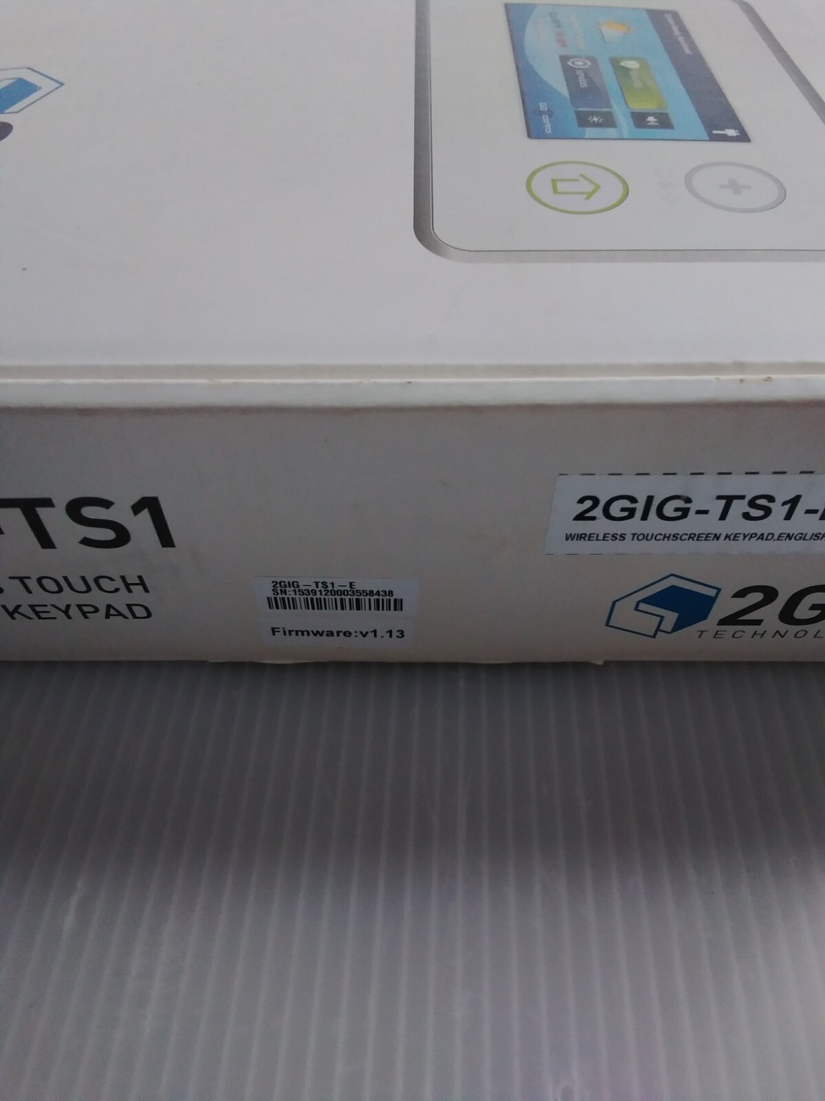 2GIG-TS1-E Wireless Touch Screen Keypad