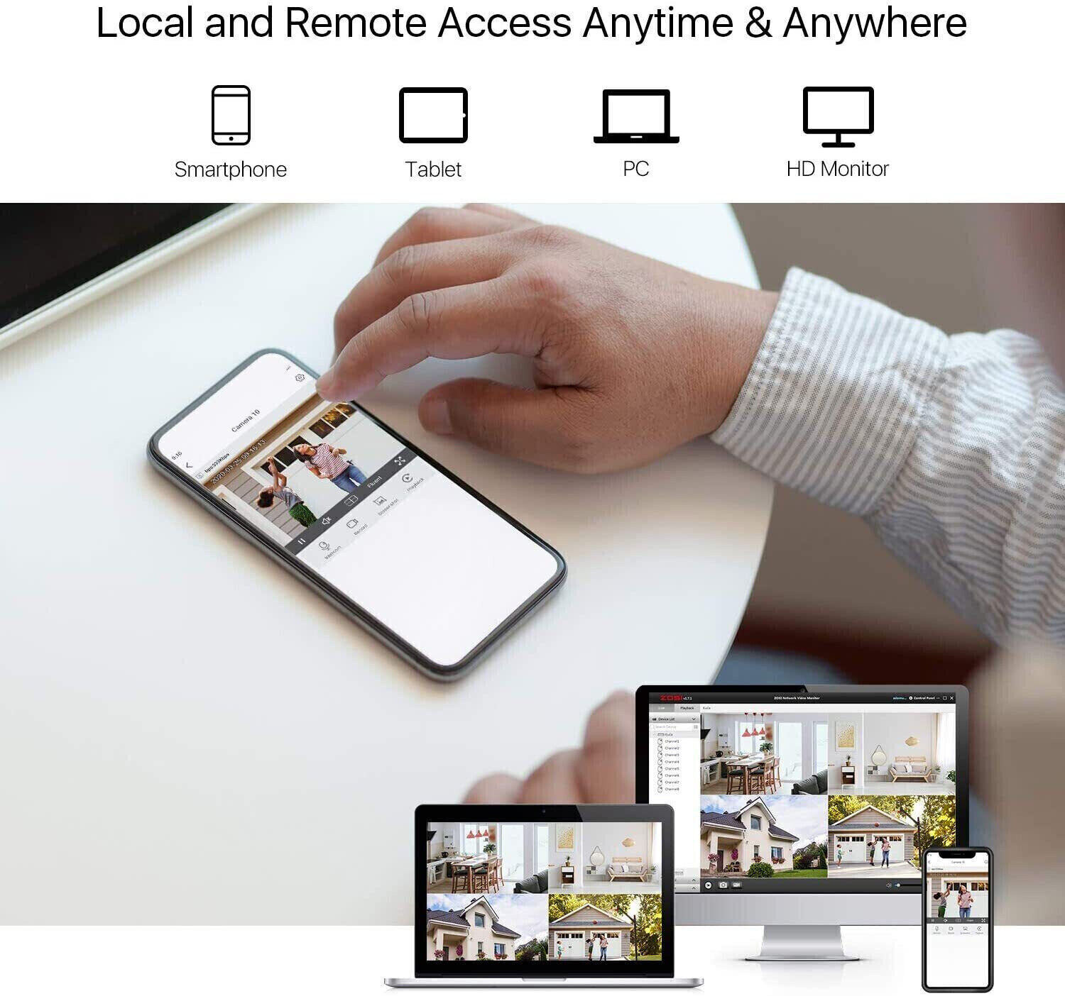 ZOSI 8CH 5MP Lite HD DVR Security Recorder Smart Motion Detection Remote View