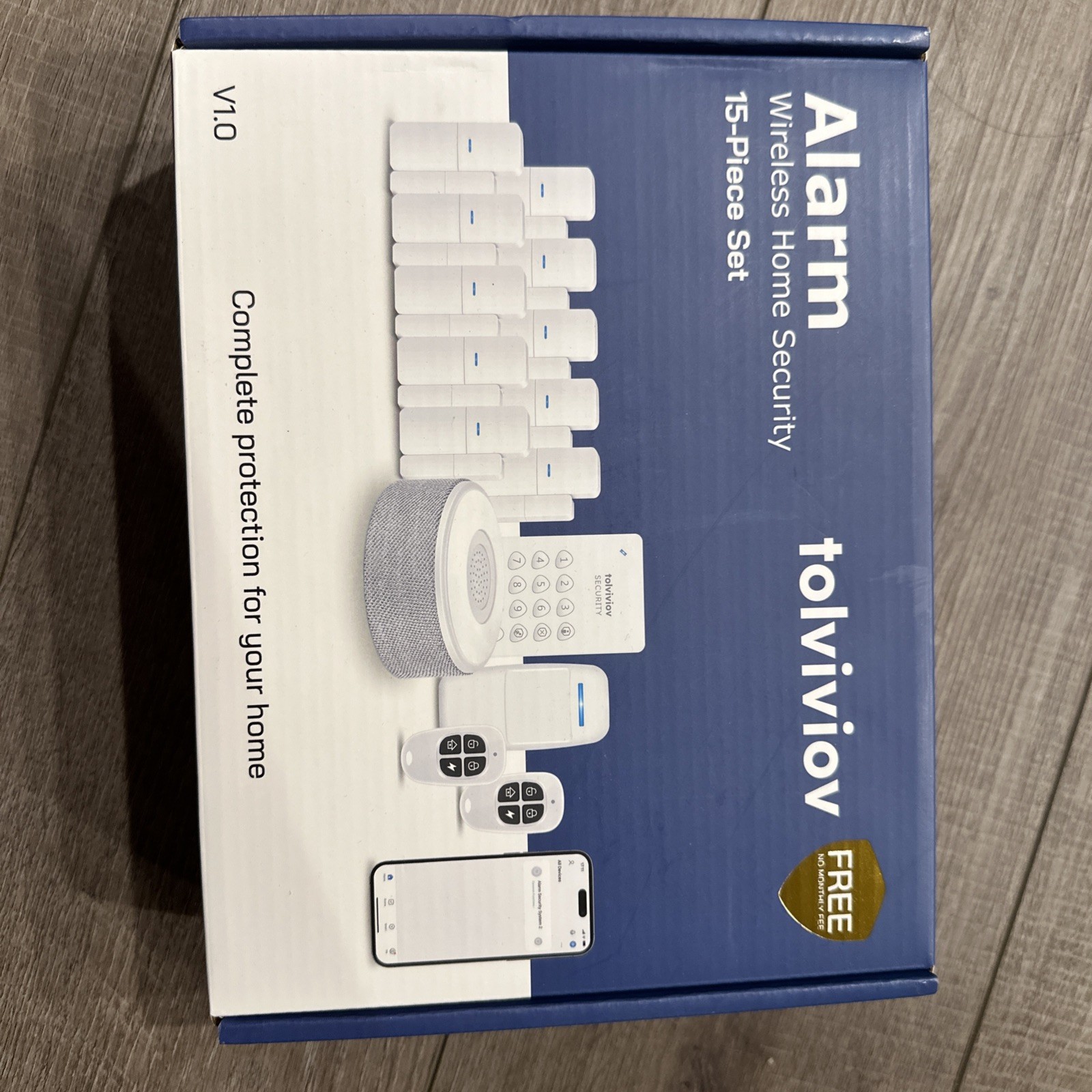 Alarm System for Home Security, Door Alarm Systems, App Alerts, 15Piece Kit, No