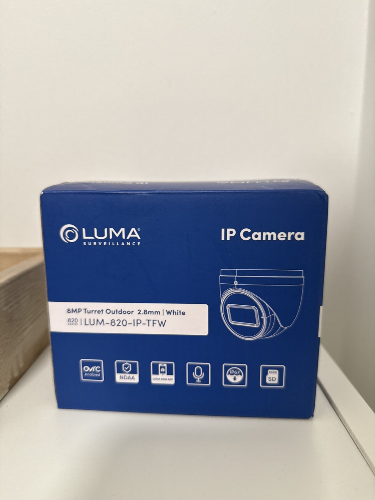 Luma LUM-820-IP-TFW 8MP Outdoor Turret IP Camera Night Vision Motion White