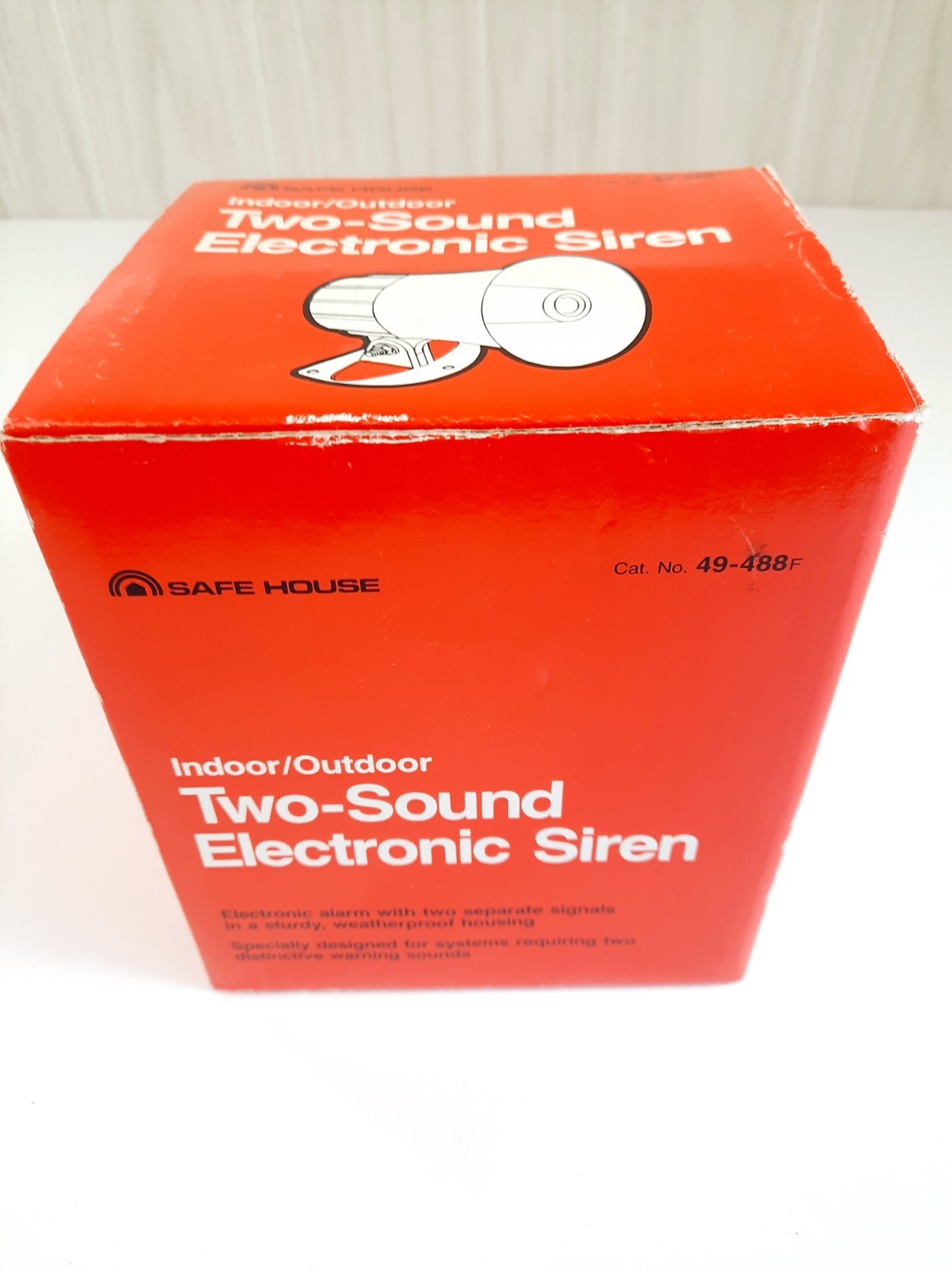 Vtg Safe House 2 Sound Electric Siren Indoor Outdoor Home Alarm System No B-193