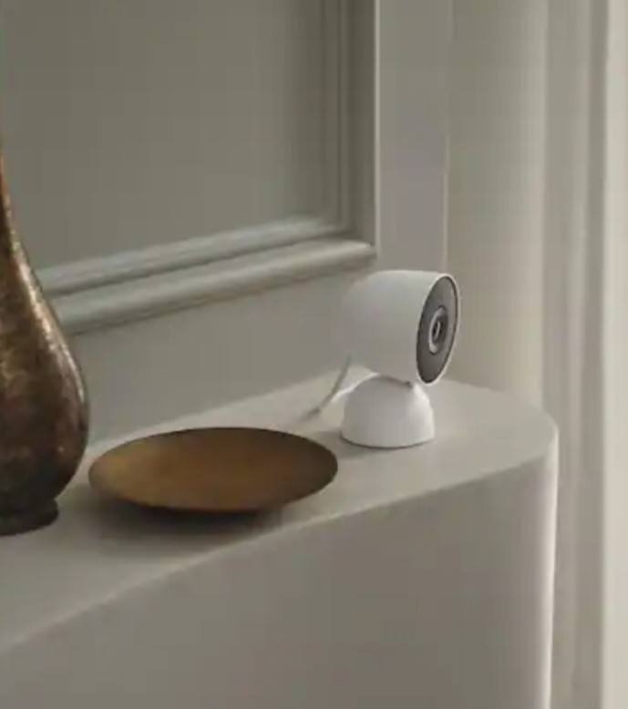 Google Nest Indoor Smart Security Camera (Wired, 3rd Gen) – Snow