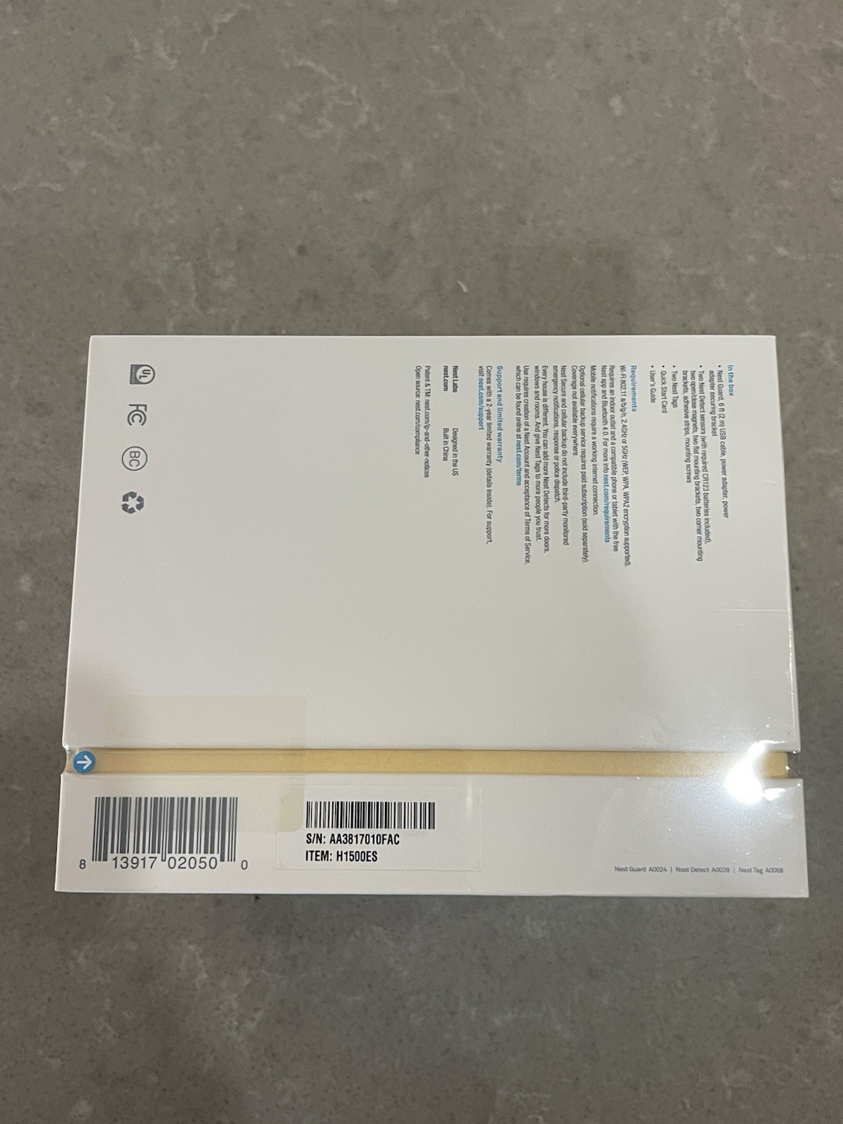 ⚡Nest H1500ES Secure​ ​Alarm​ ​System​ ​Starter​ ​Pack, White BRAND NEW SEALED⚡