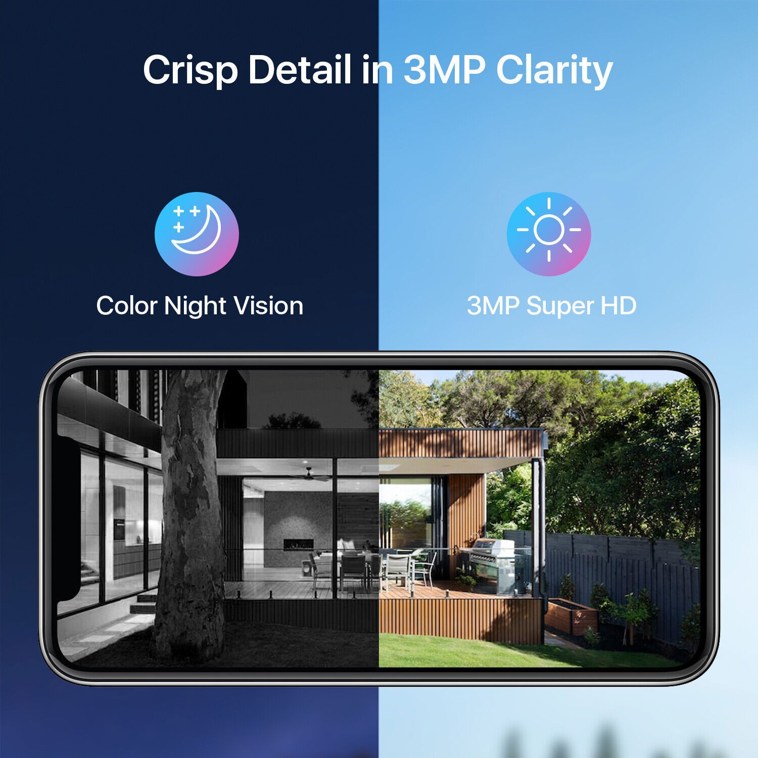 ZOSI 3MP Wireless Security Camera System Outdoor 2K WiFi Home Audio NVR No HDD