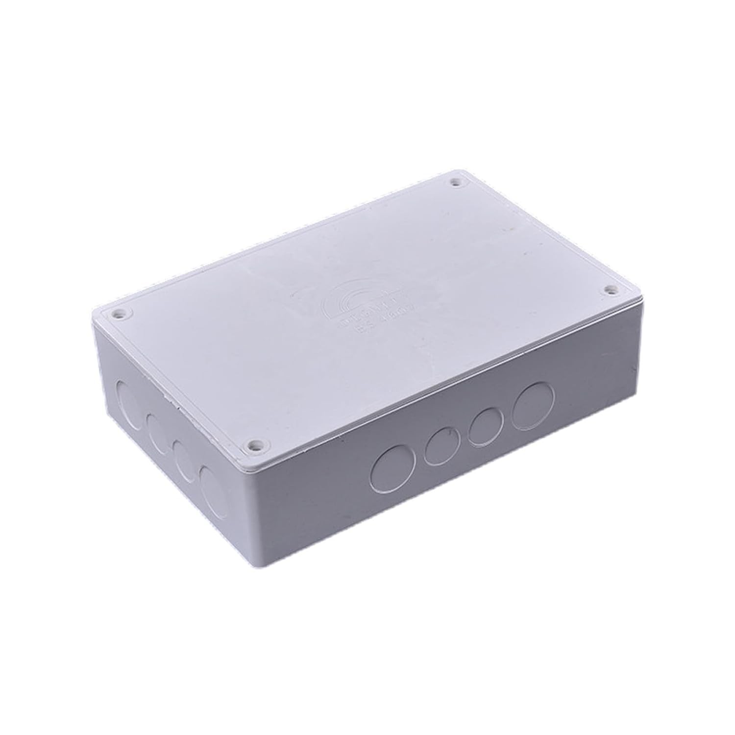 9″ x 6″ x 3″ PVC Plastic Junction Box with Pre Molded 3/4″ & 1″ Punch white