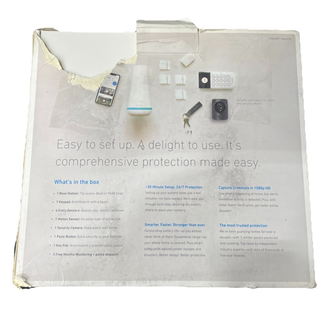 SimpliSafe HSK103 Home Security Kit with HD Camera – White (10 Pieces) (1444290)