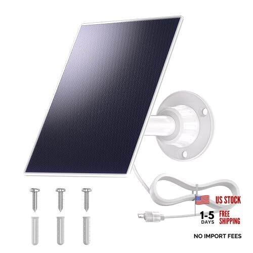 Solar Panel Compatible with Simplisafe Outdoor Camera, IP65 Waterproof, 360°