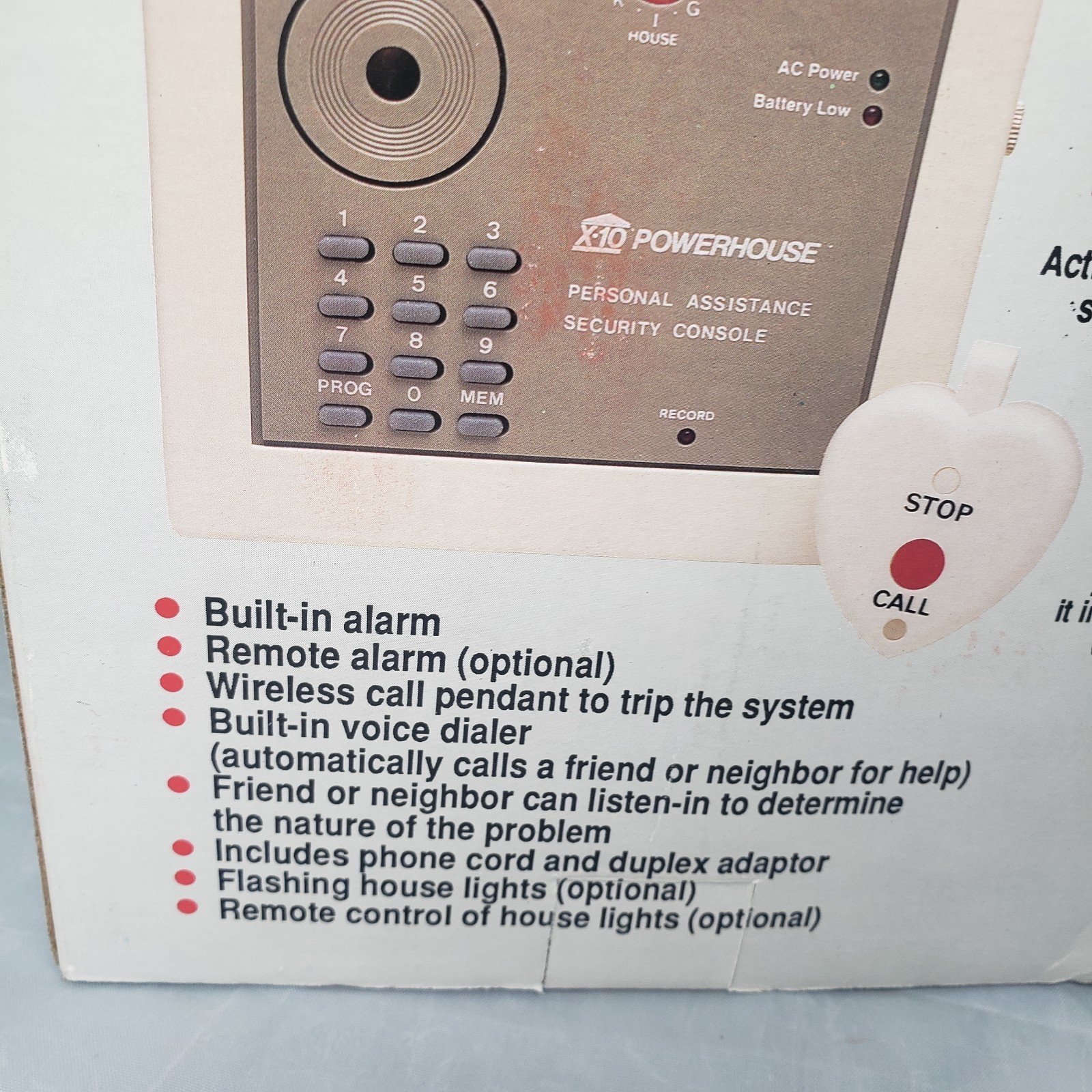 X-10 Powerhouse Personal Assistance Security System PA5800 New Old Stock