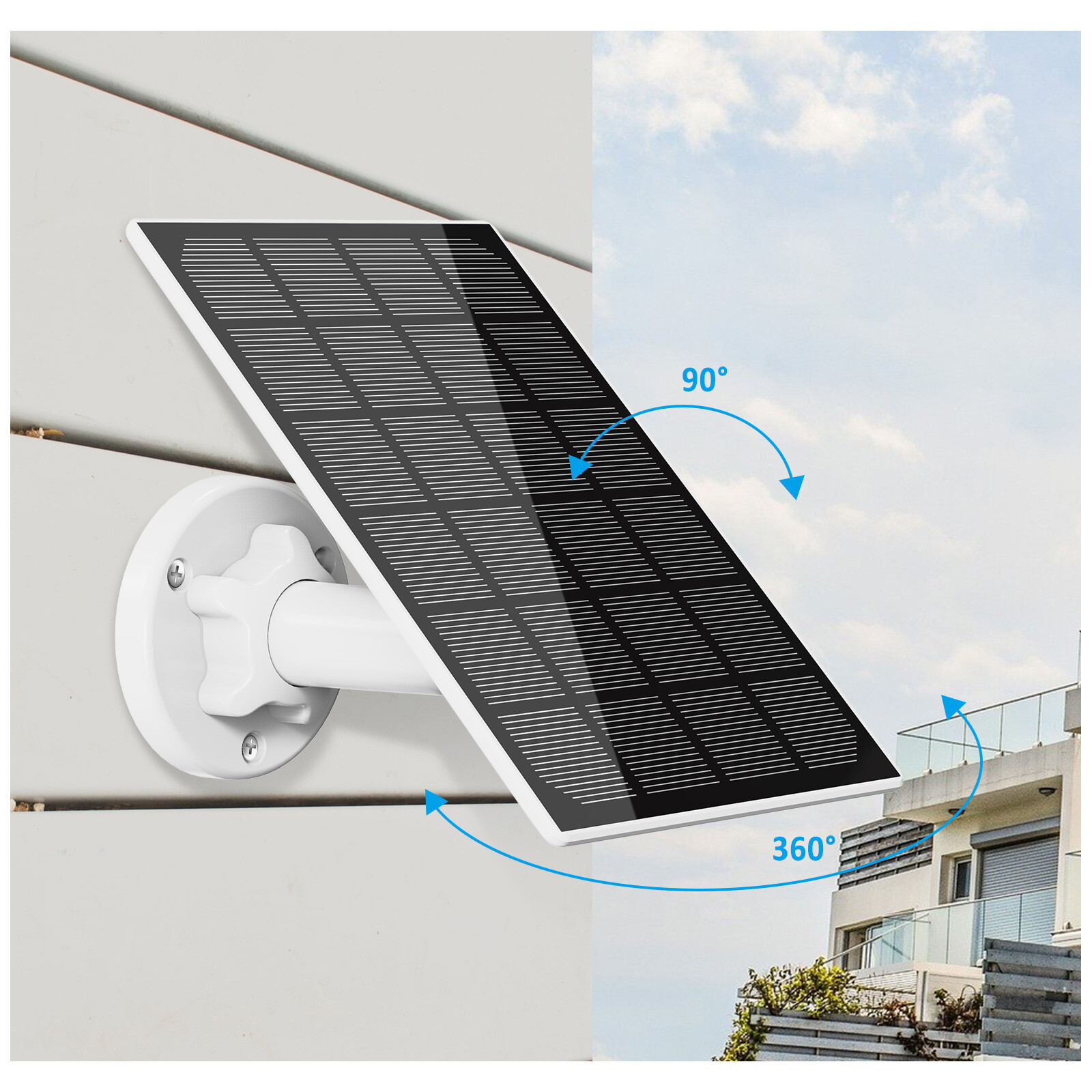 ANRAN Solar Panel For Wiireless Solar & Battery Powered Rechargeable IP Cameras