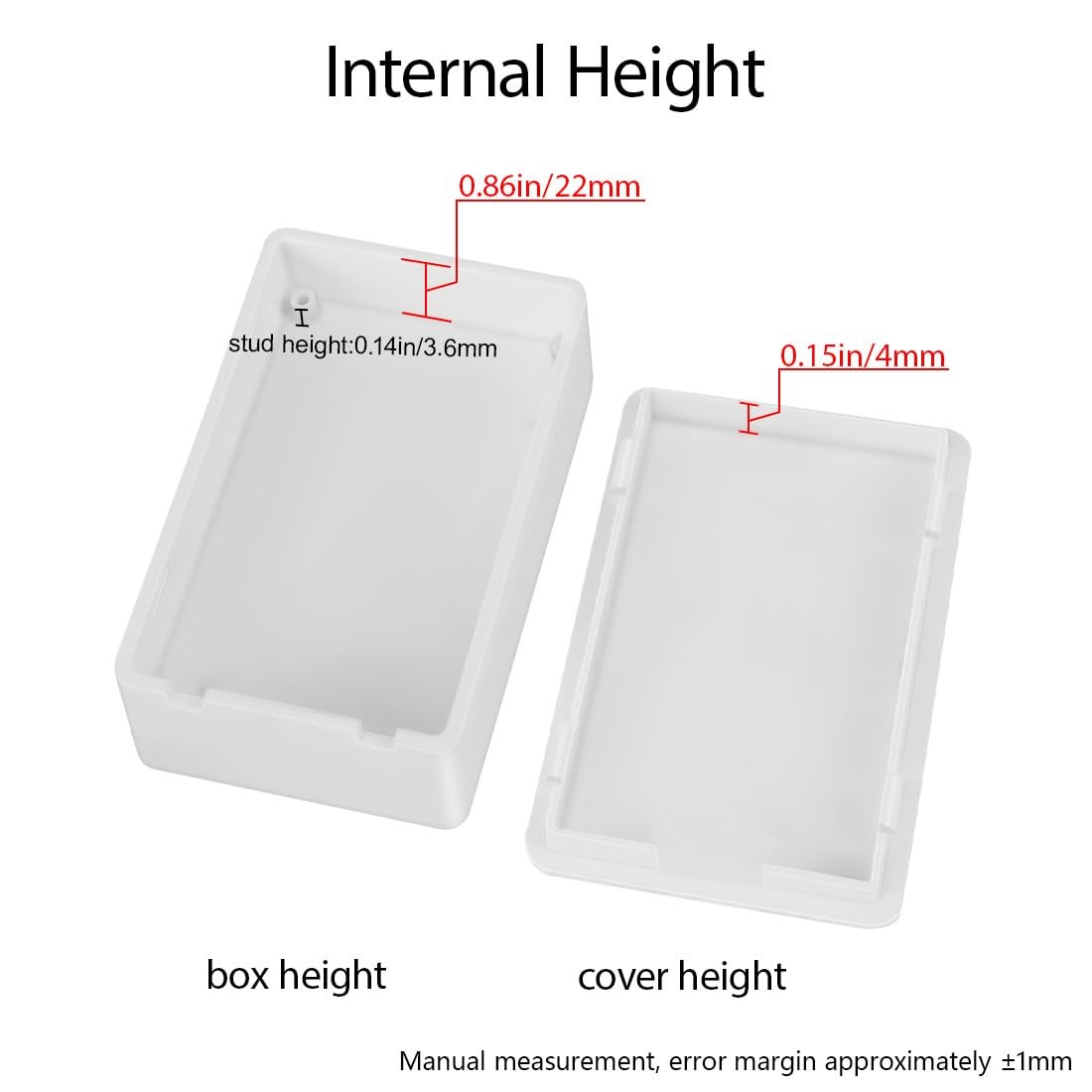 LeMotech Project Box 5 Pieces ABS Plastic 3.94x 2.36x 0.98, 5 pieces