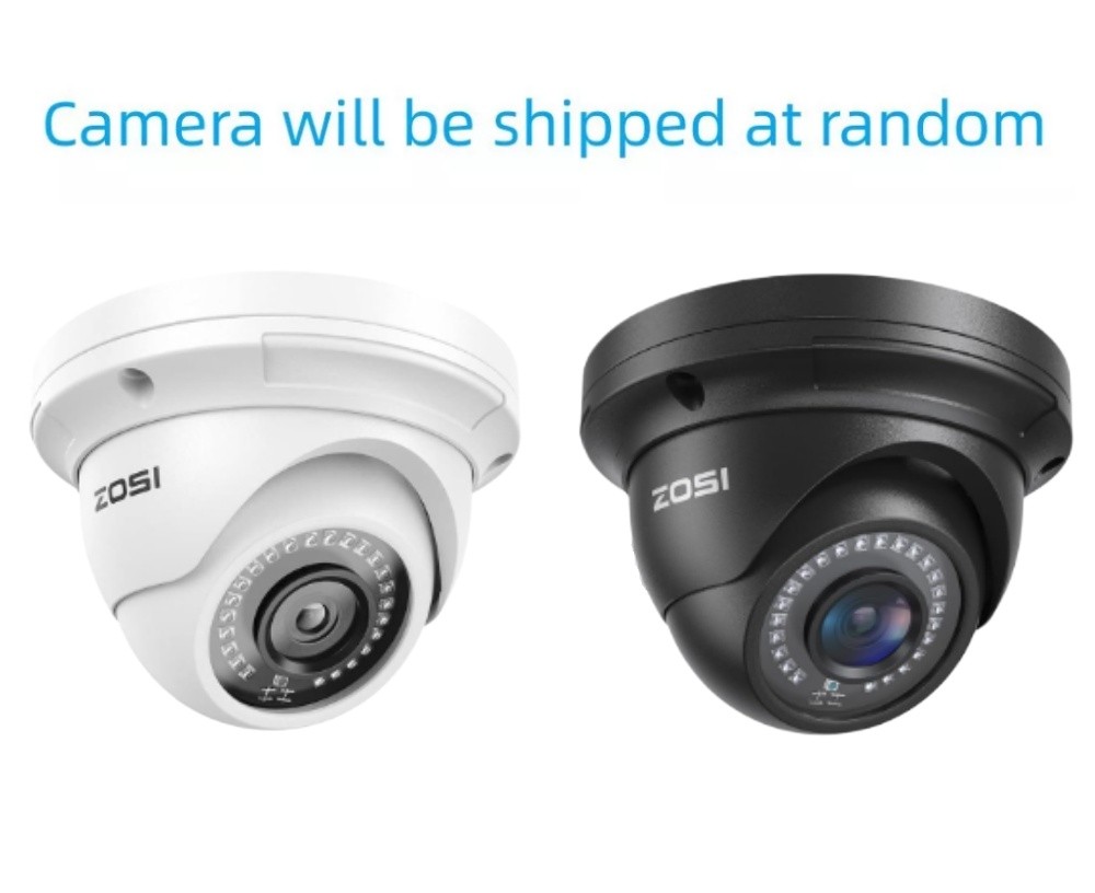 ZOSI 5MP 2PK POE Add-on Dome Camera with Etherent Cables IP66 Night Visoin Alert
