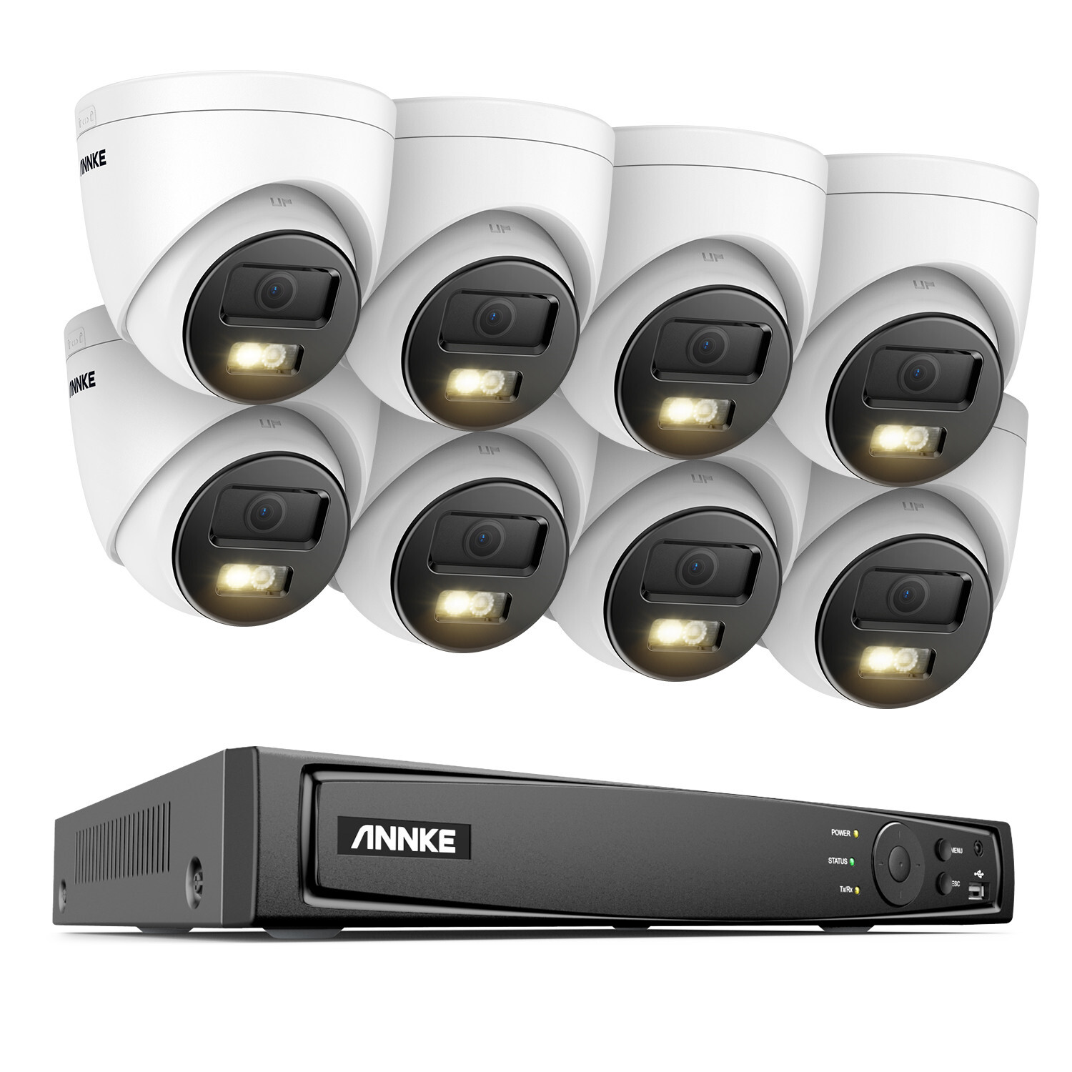 ANNKE 8CH 12MP NVR POE 5MP Color Night Vision Security Camera System Outdoor AI