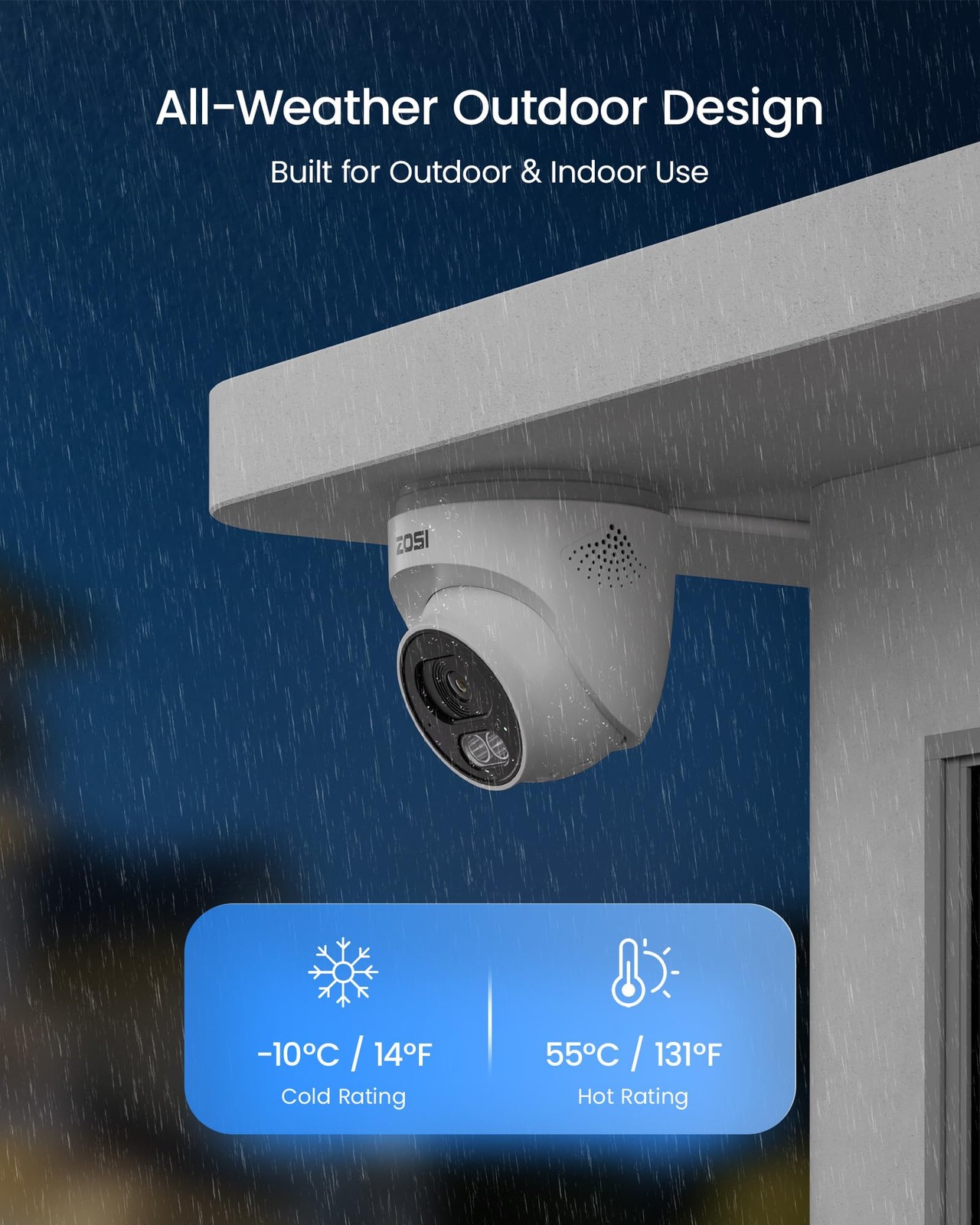 ZOSI C220 8CH 4MP QHD 2.5K PoE Home Security Camera System, 8CH 5MP 3K NVR 2TB