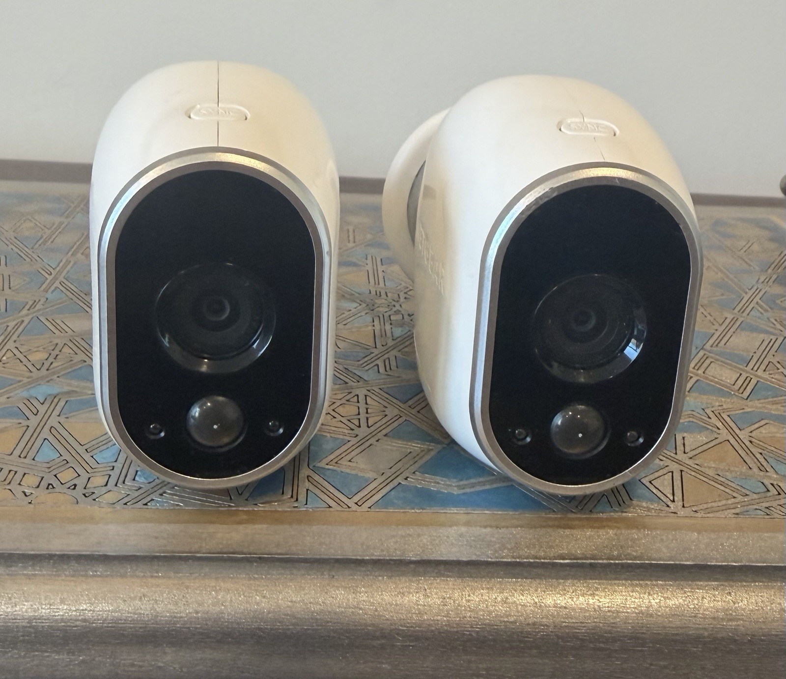 2 Netgear Arlo VMC3030 HD Indoor / Outdoor Camera, NO BATT –