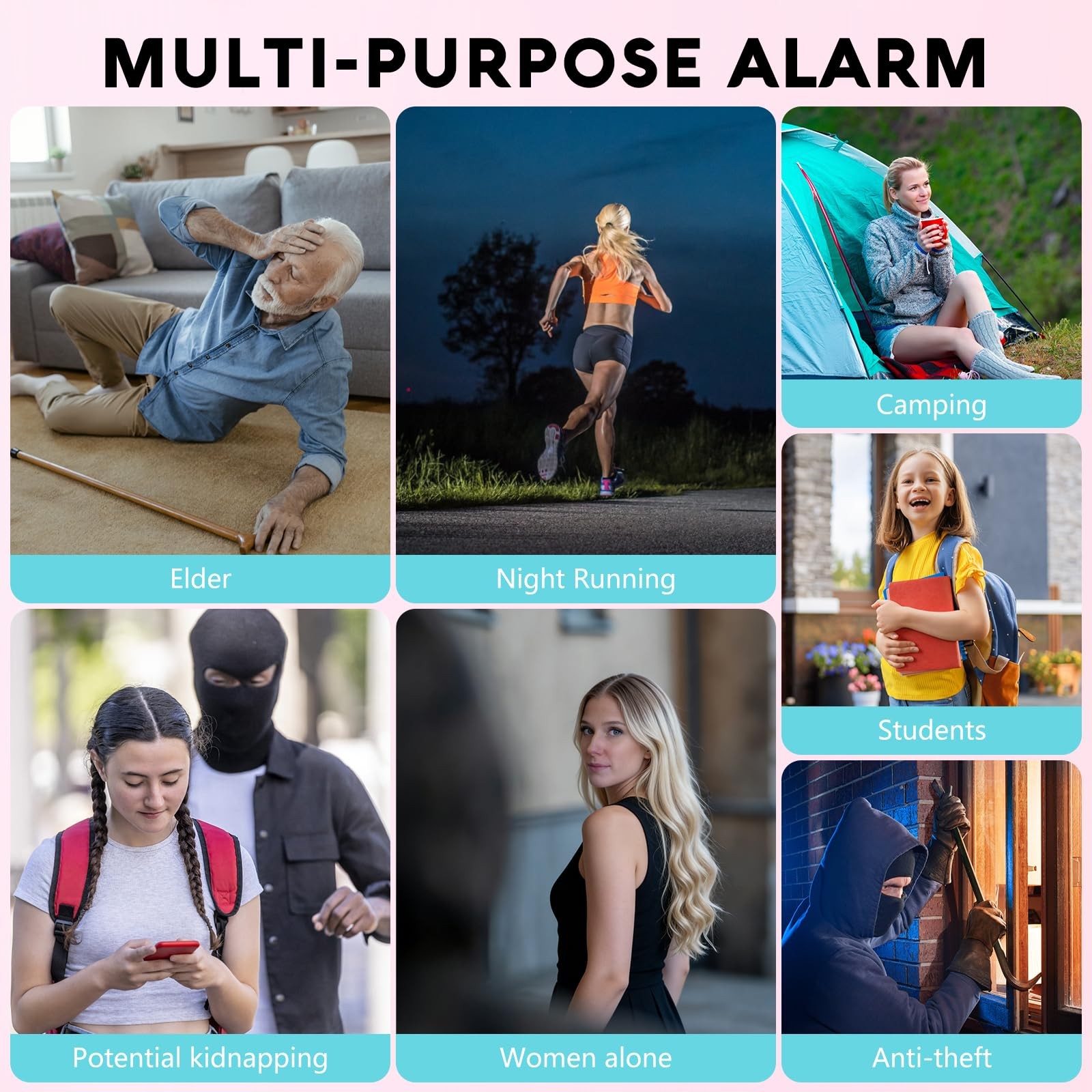 Rechargeable Personal Safety Alarm for Women – 135dB Loud Alarm and Flashing …