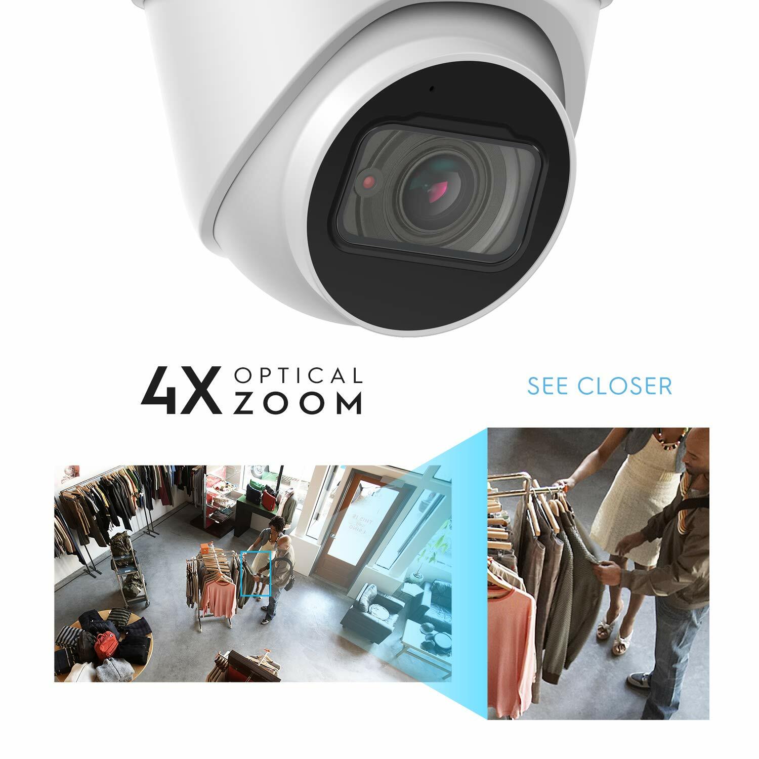 Amcrest 4K PoE Security IP Camera 4X Optical Zoom 8MP Motorized Lens Renewed