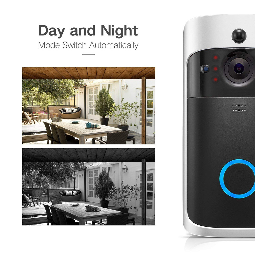 WiFi Video Doorbell and Chime APP Control Hard-wired or battery powered