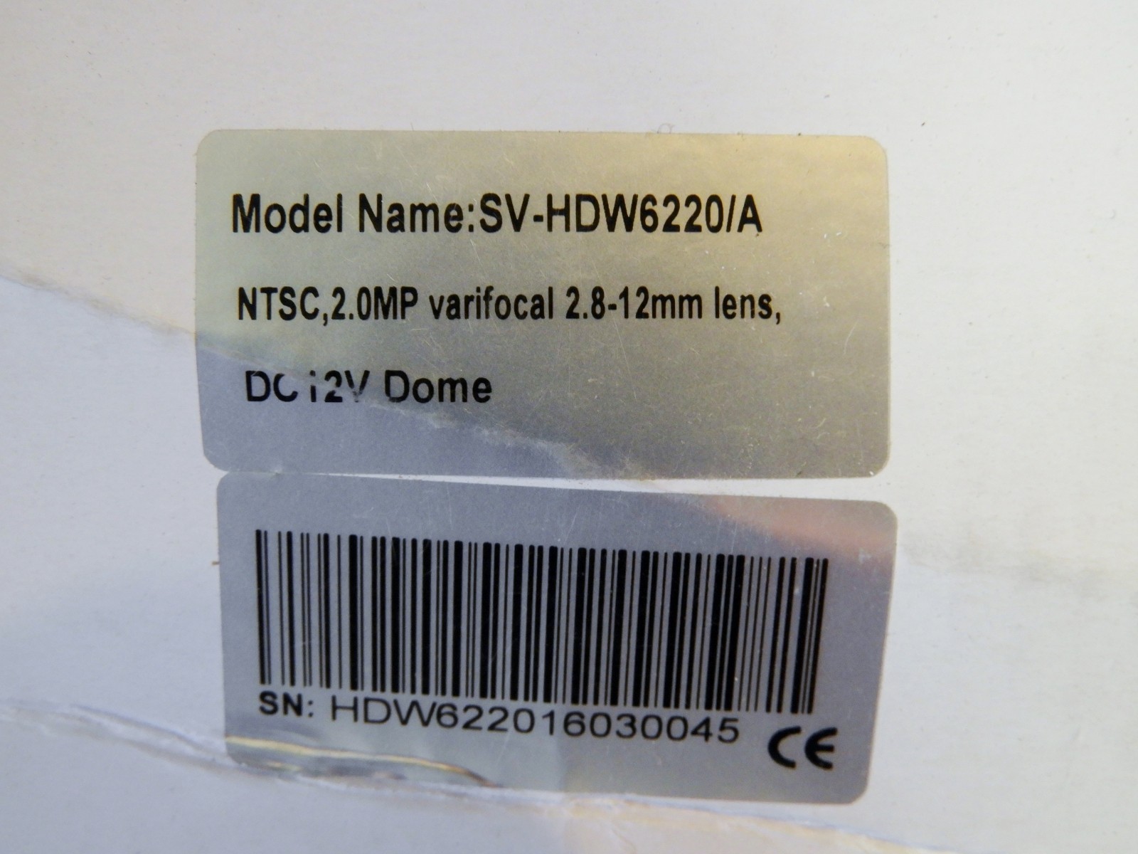 Lot of 2 2MP 1080p Vandal IR Dome HDCVI Camera 2.8mm wide angle lens, 12VDC