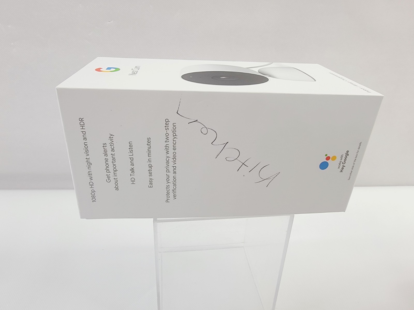 2024 Google Nest Indoor Security Cam GJQ9T 1080p Wired Wi-Fi 2nd Gen and Box