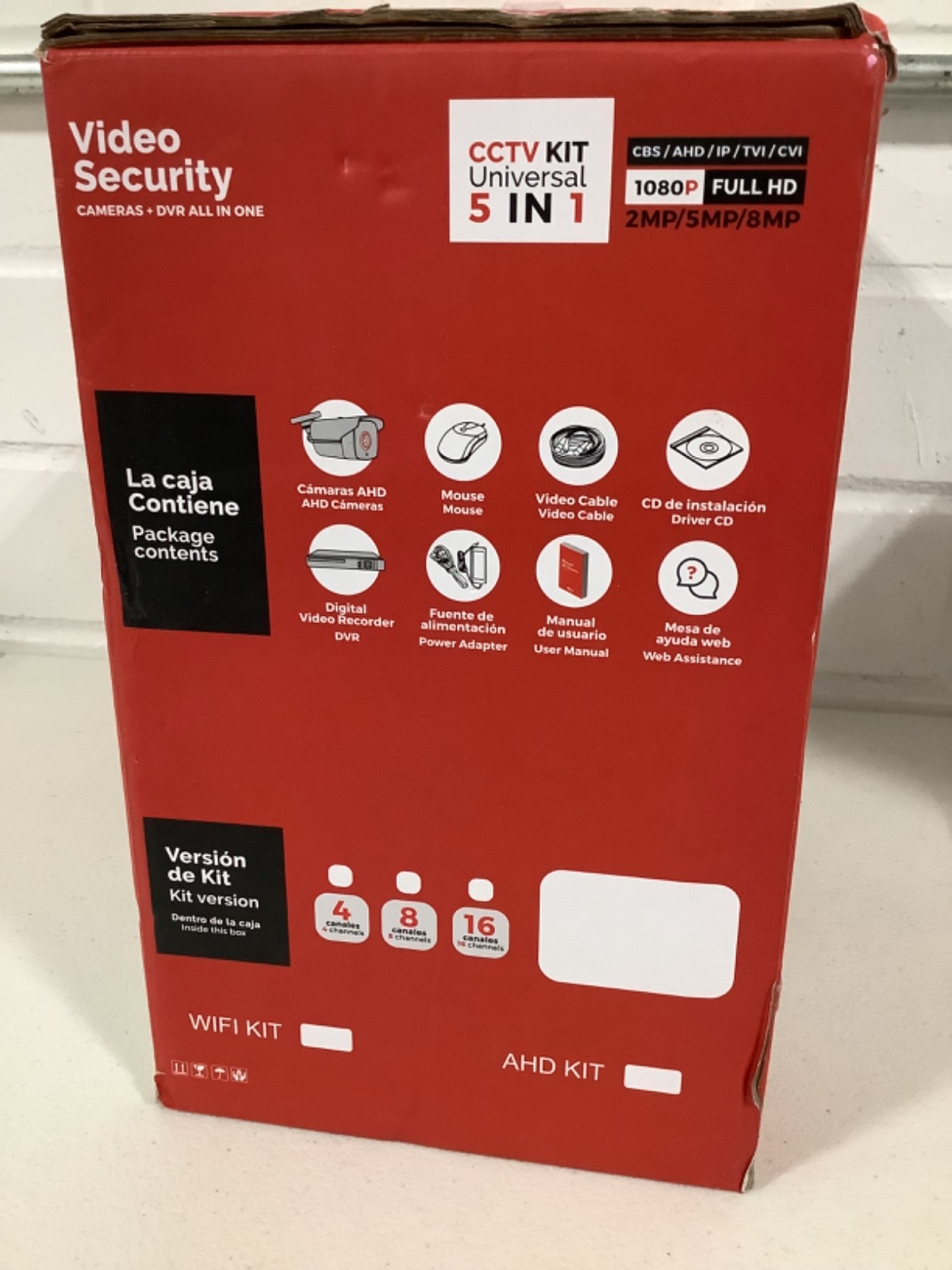 CCTV KIT Universal 5 IN 1 1080p 2mp/5mp/ 8mp 512GB 8 CH 4CAM CAMERAS SYSTEMS