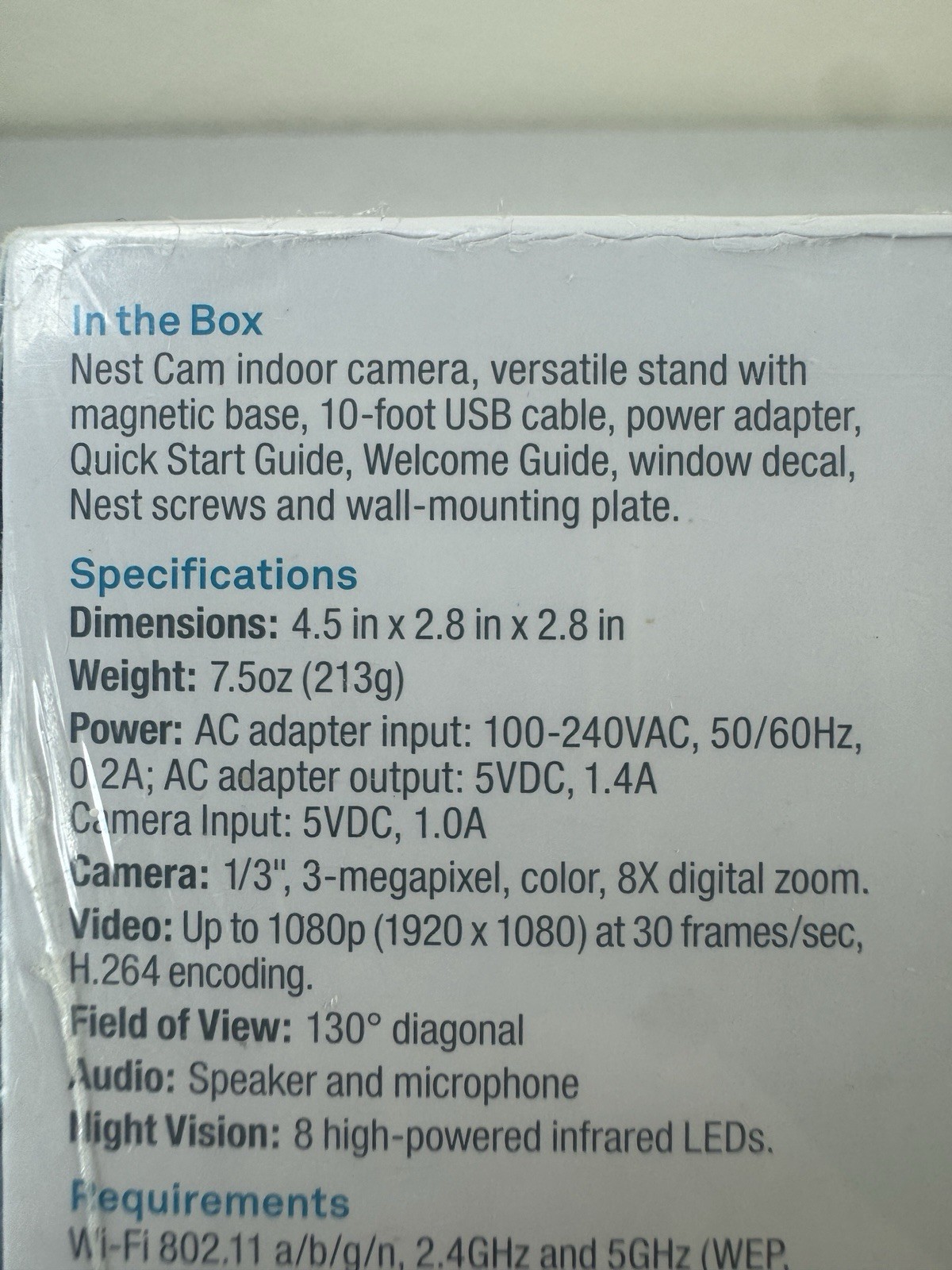Nest NC1102ES 1080p Security Camera