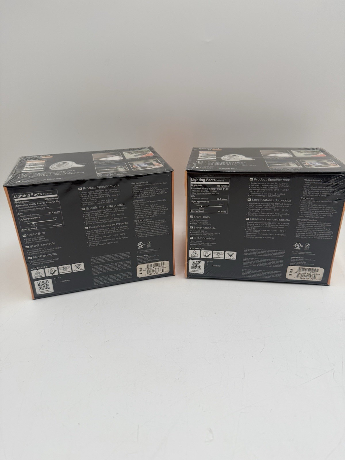 Brand New Sealed Sengled Snap 60W LED Bulb + Wireless Camera Lot Of 2 Sealed New