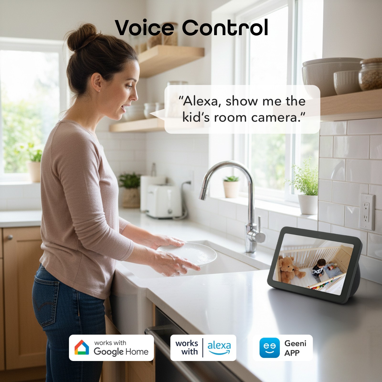 Geeni Look Ultra 2K 4MP WiFi Indoor Camera 2-Way Audio Night Vision
