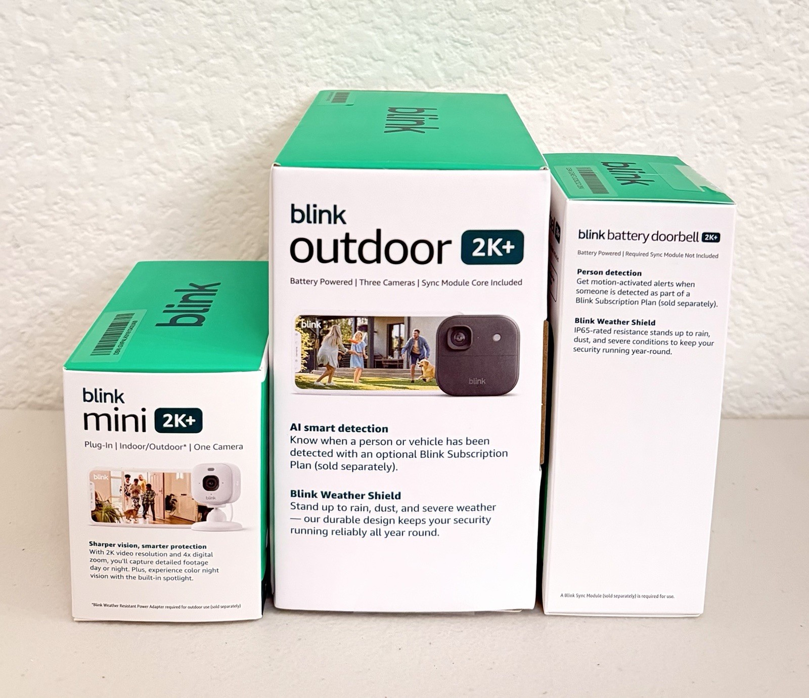 NEW Blink 2K Whole Home Bundle, 3 Outdoor, 1 Indoor And 1 Doorbell Cameras